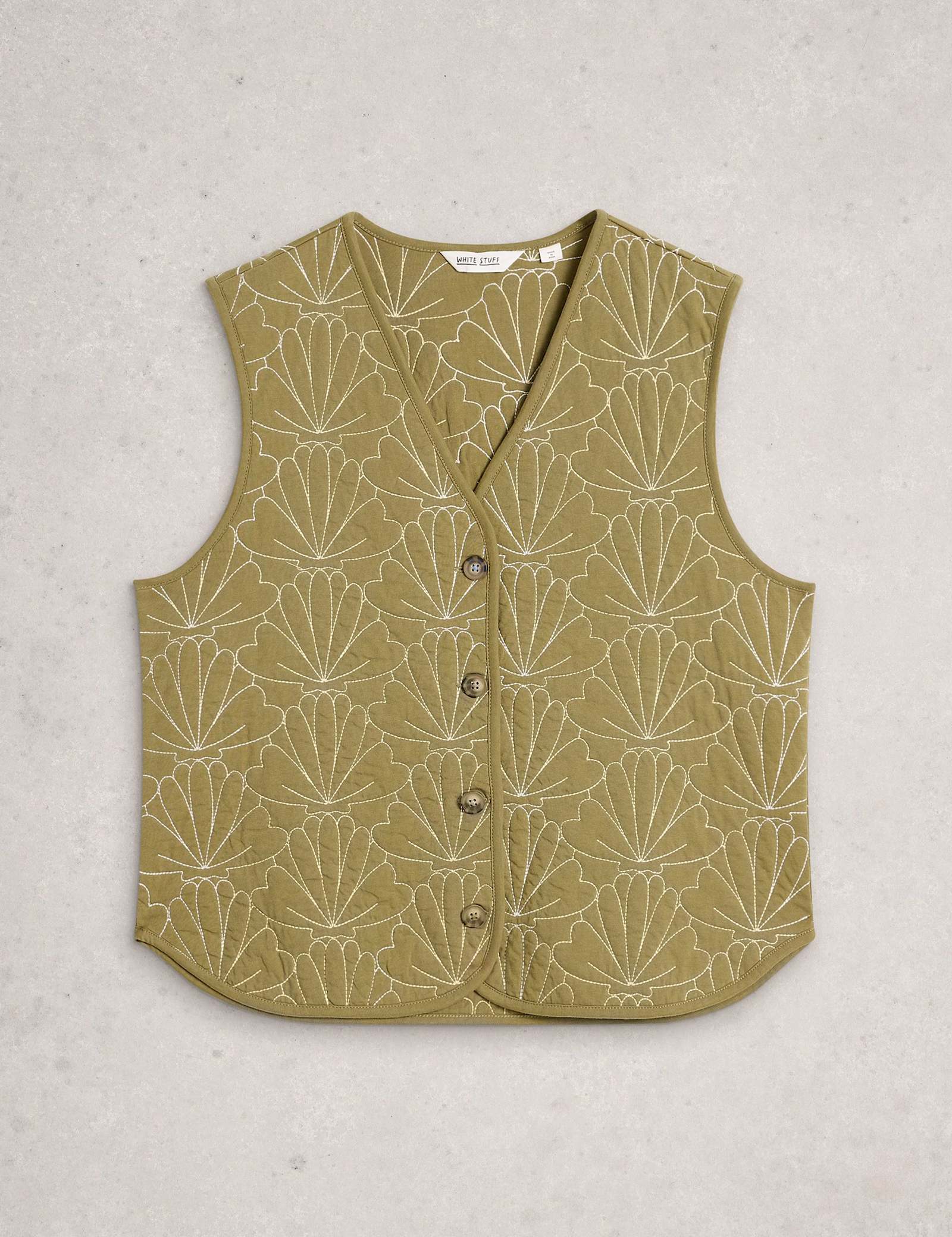 Pure Cotton Embroidered Gilet - image 1