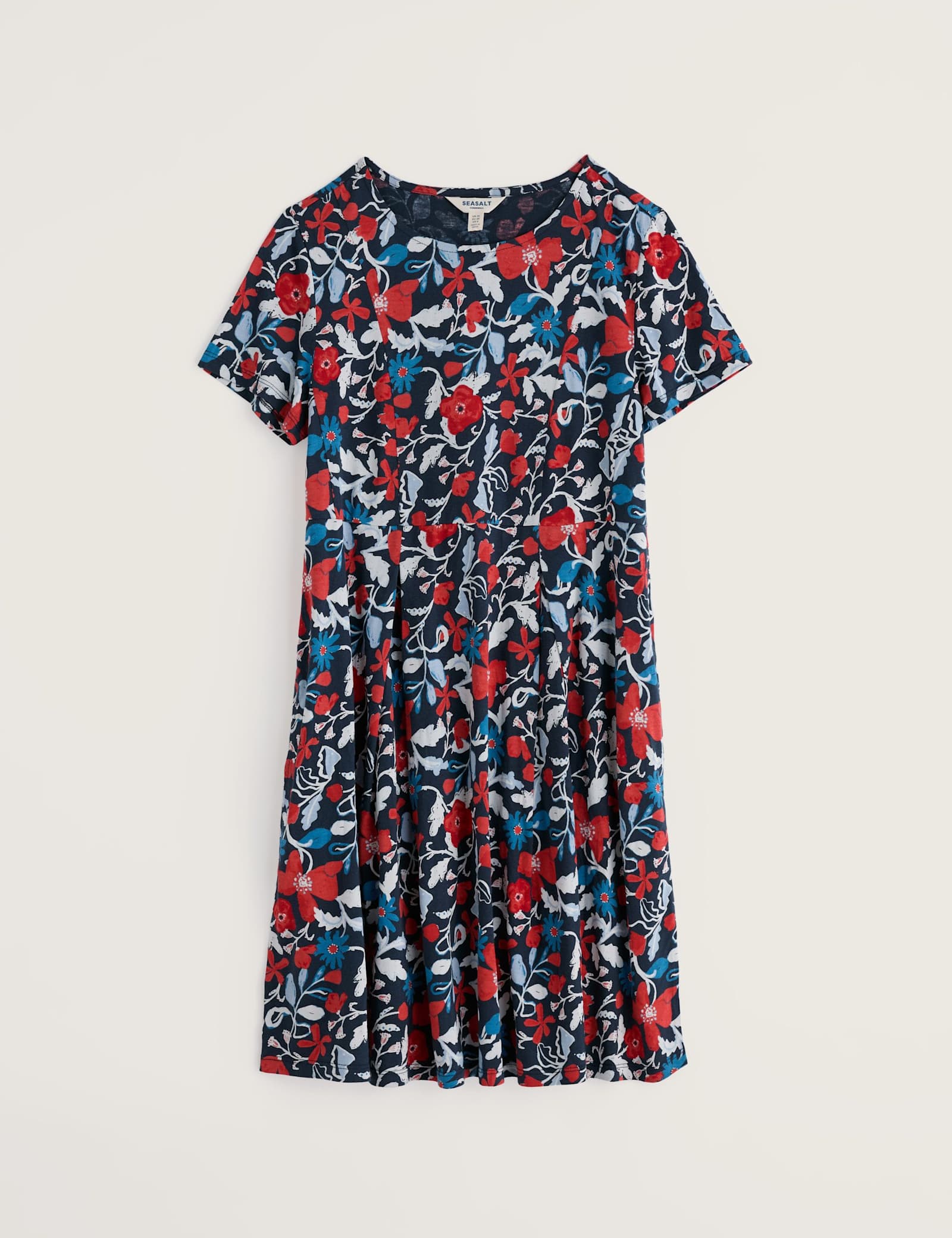 Cotton Rich Floral Knee Length Shift Dress - image 1