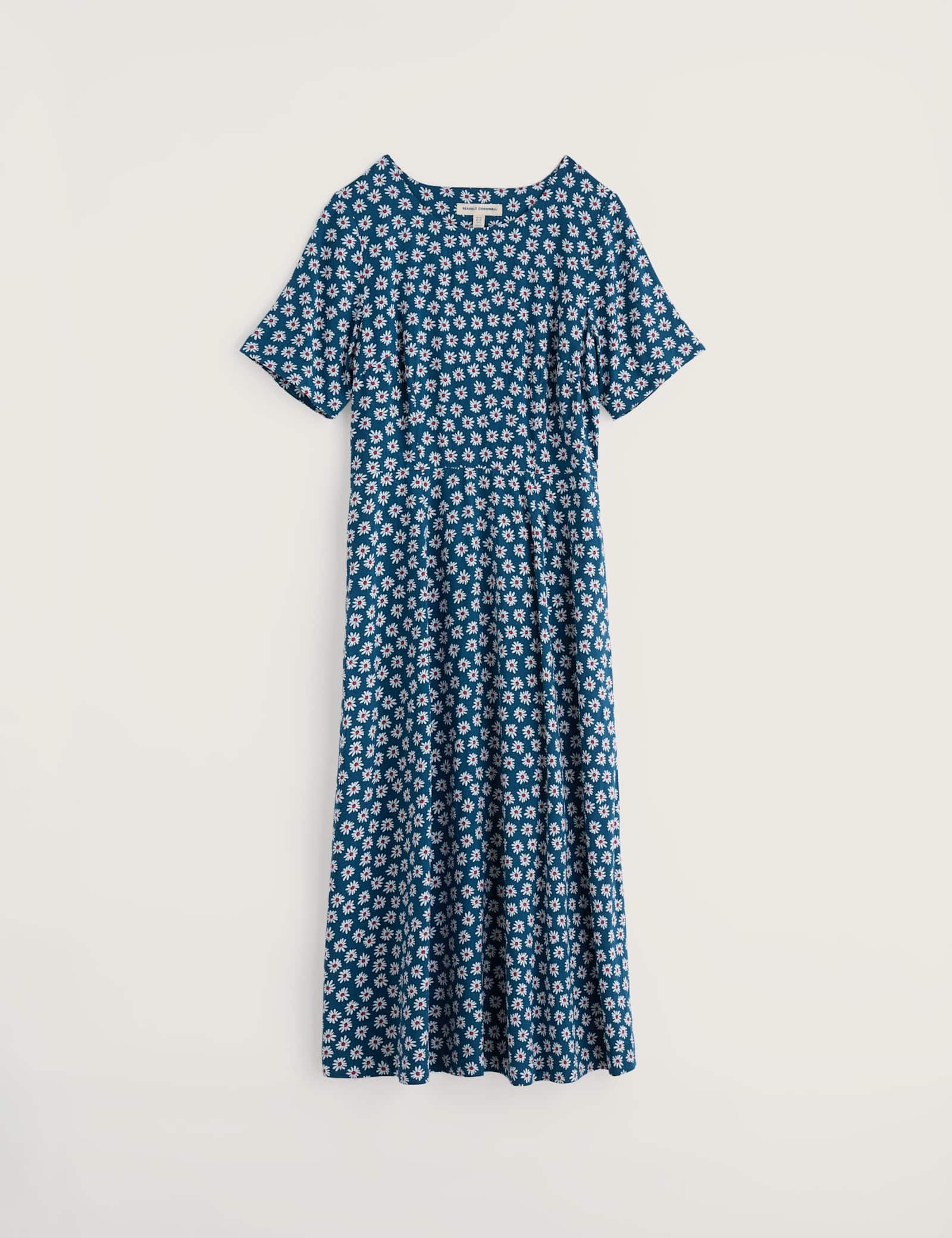Floral Round Neck Midi Waisted Dress - image 1