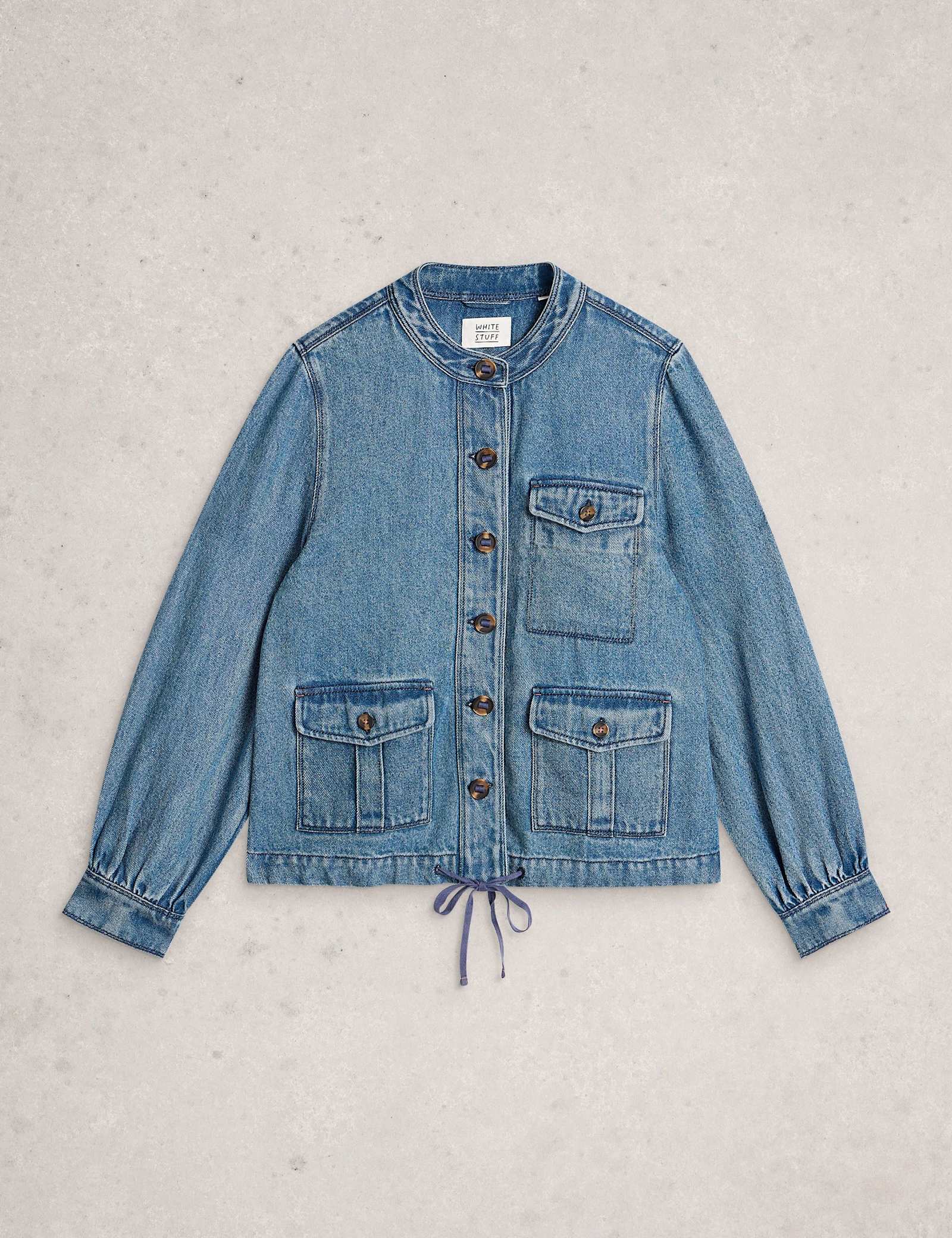 Pure Lyocell Collarless Utility Jacket - image 1