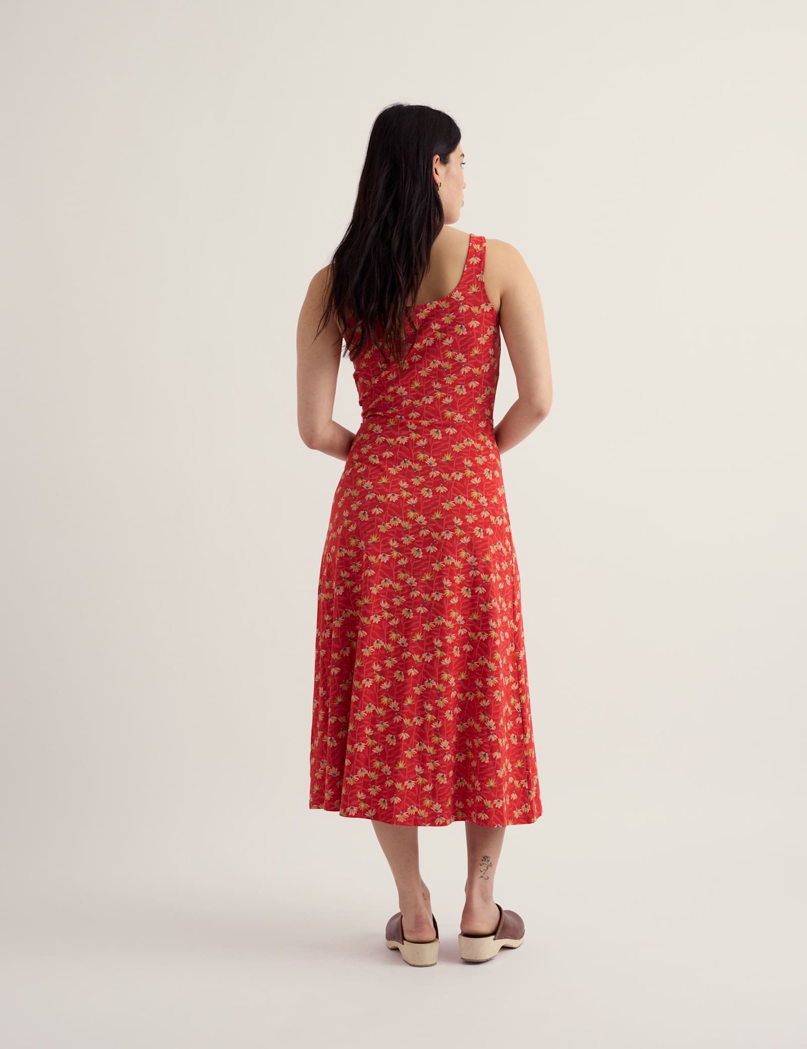Cotton Rich Floral Midi Skater Dress - image 4