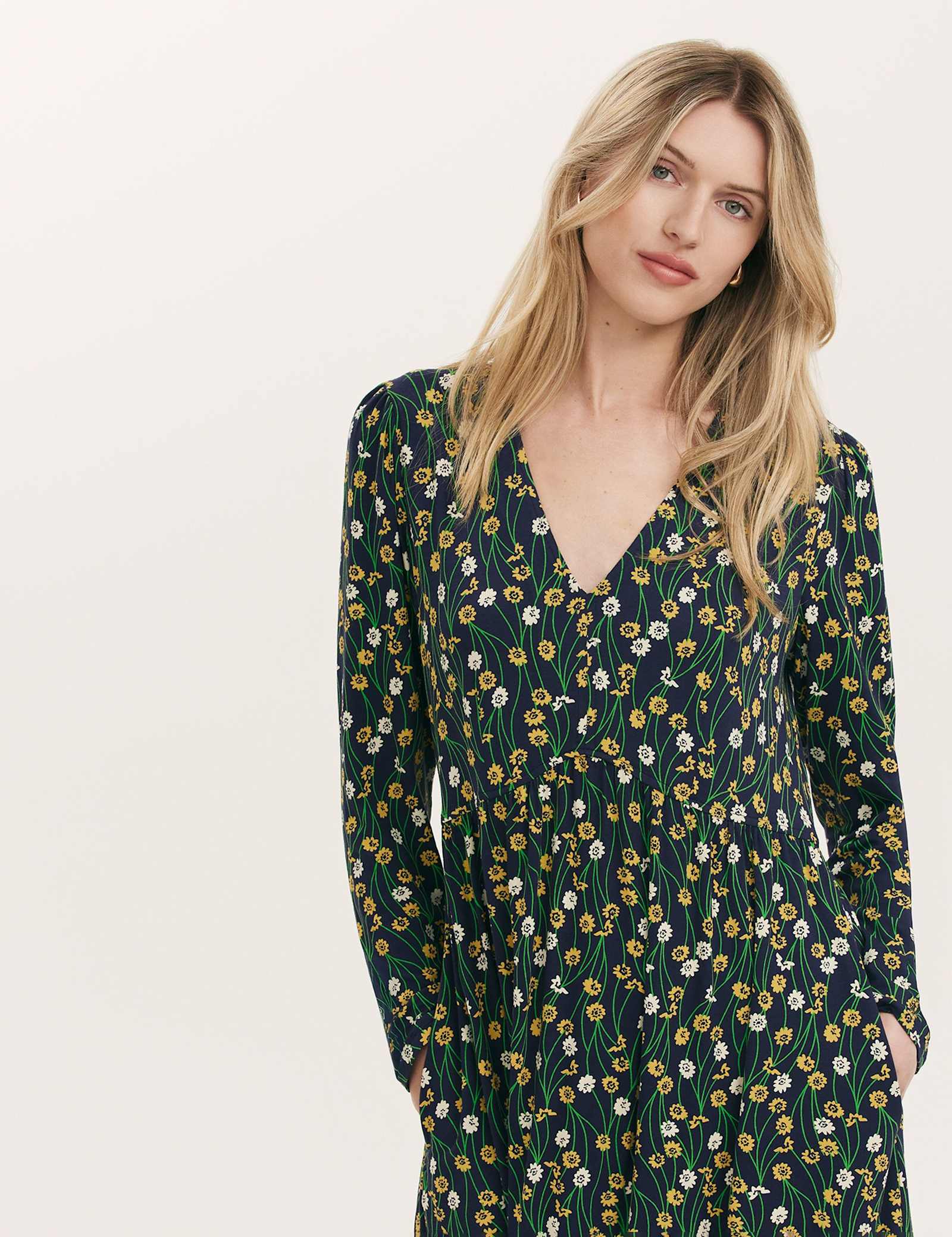 Jersey Floral Midi Dress - image 2