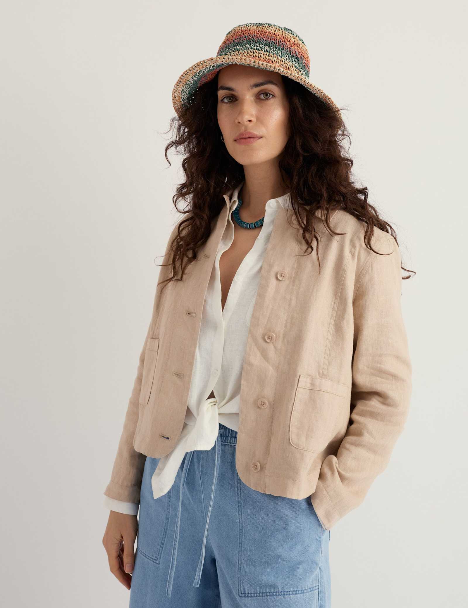 Striped Bucket Hat - image 1