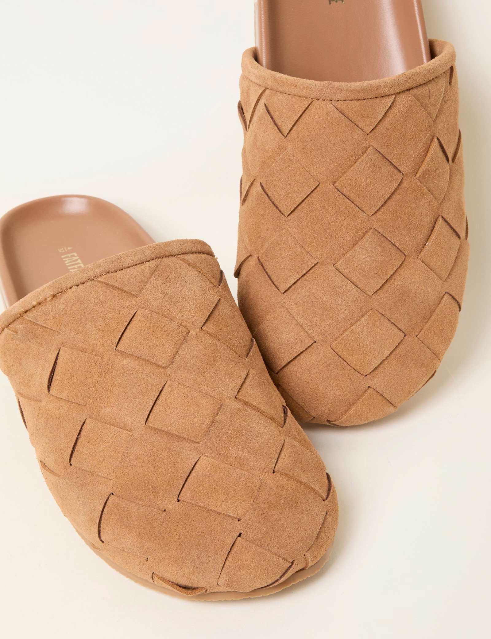 Suede Woven Mules - image 3