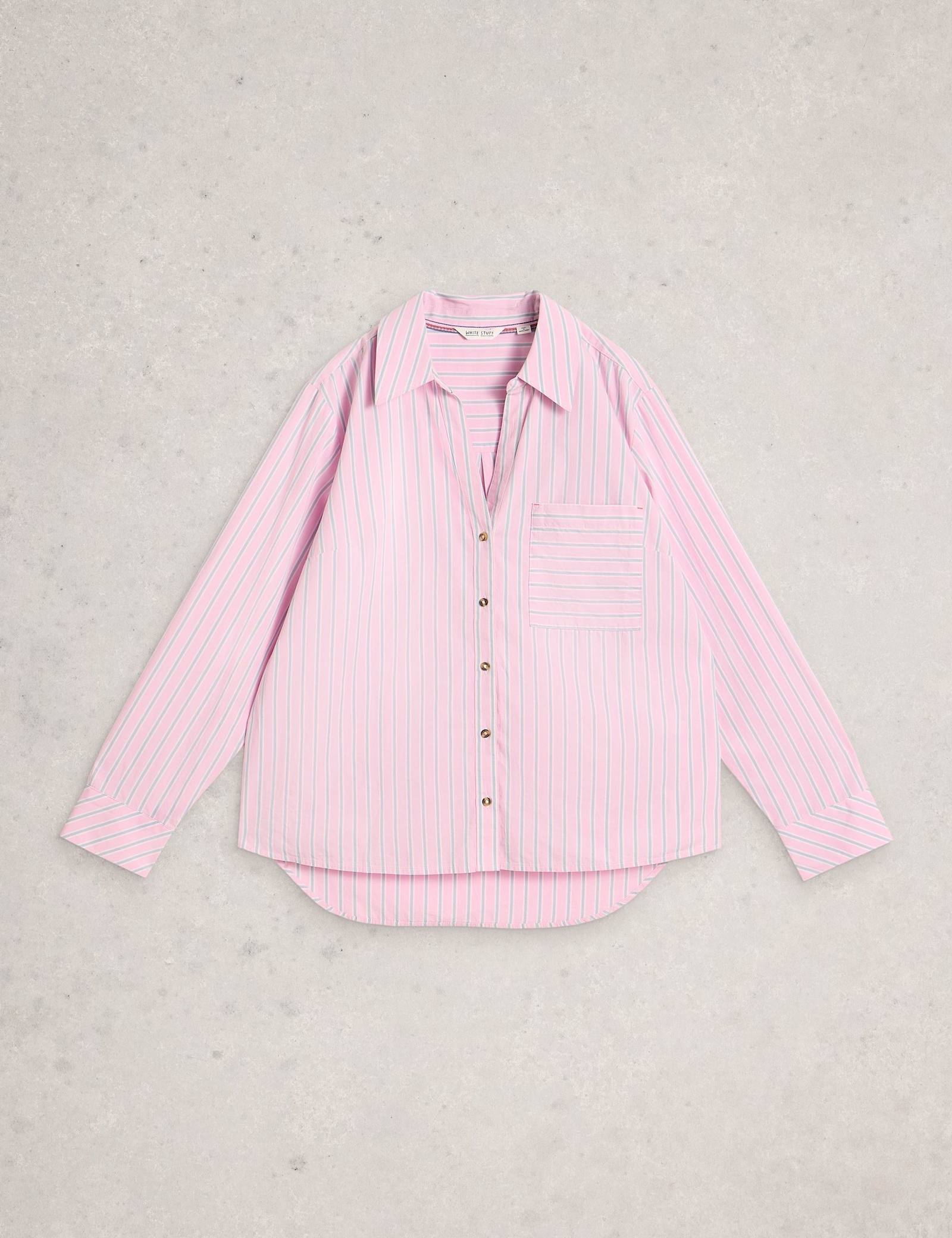 Pure Cotton Striped Collared Shirt - image 1