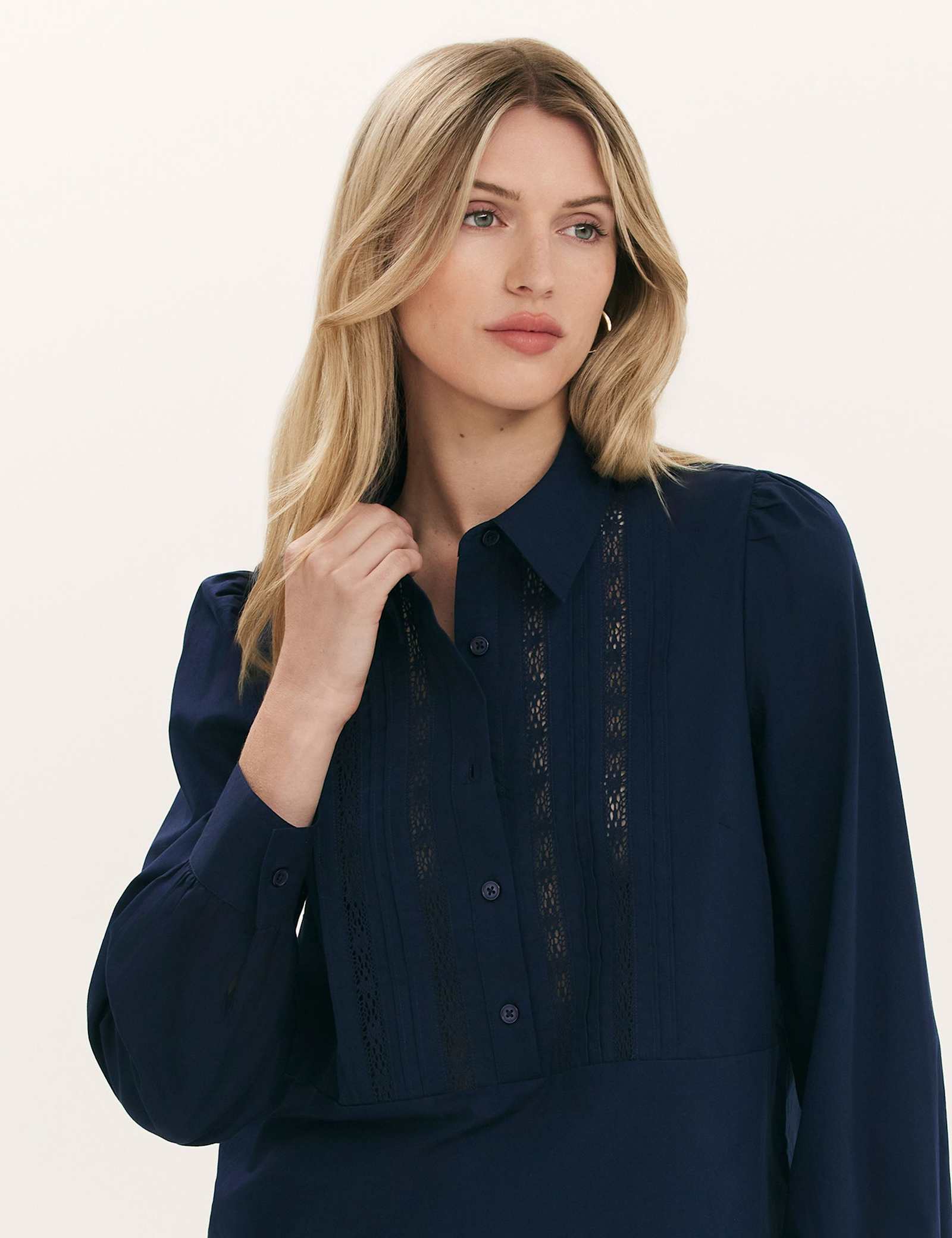 Lace Detail Cotton Shirt - image 3
