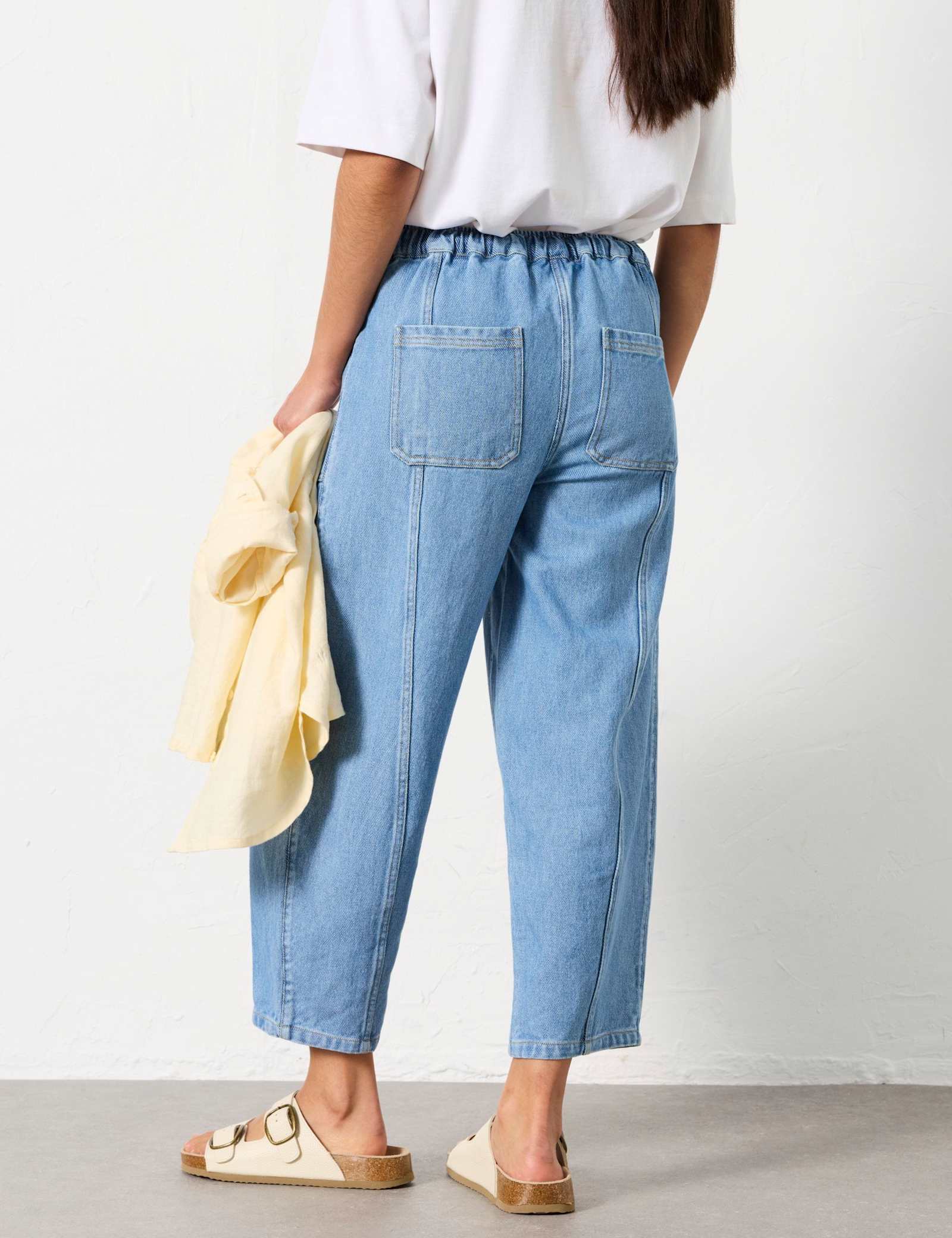 Pure Cotton Wide Leg Trousers QT - image 3