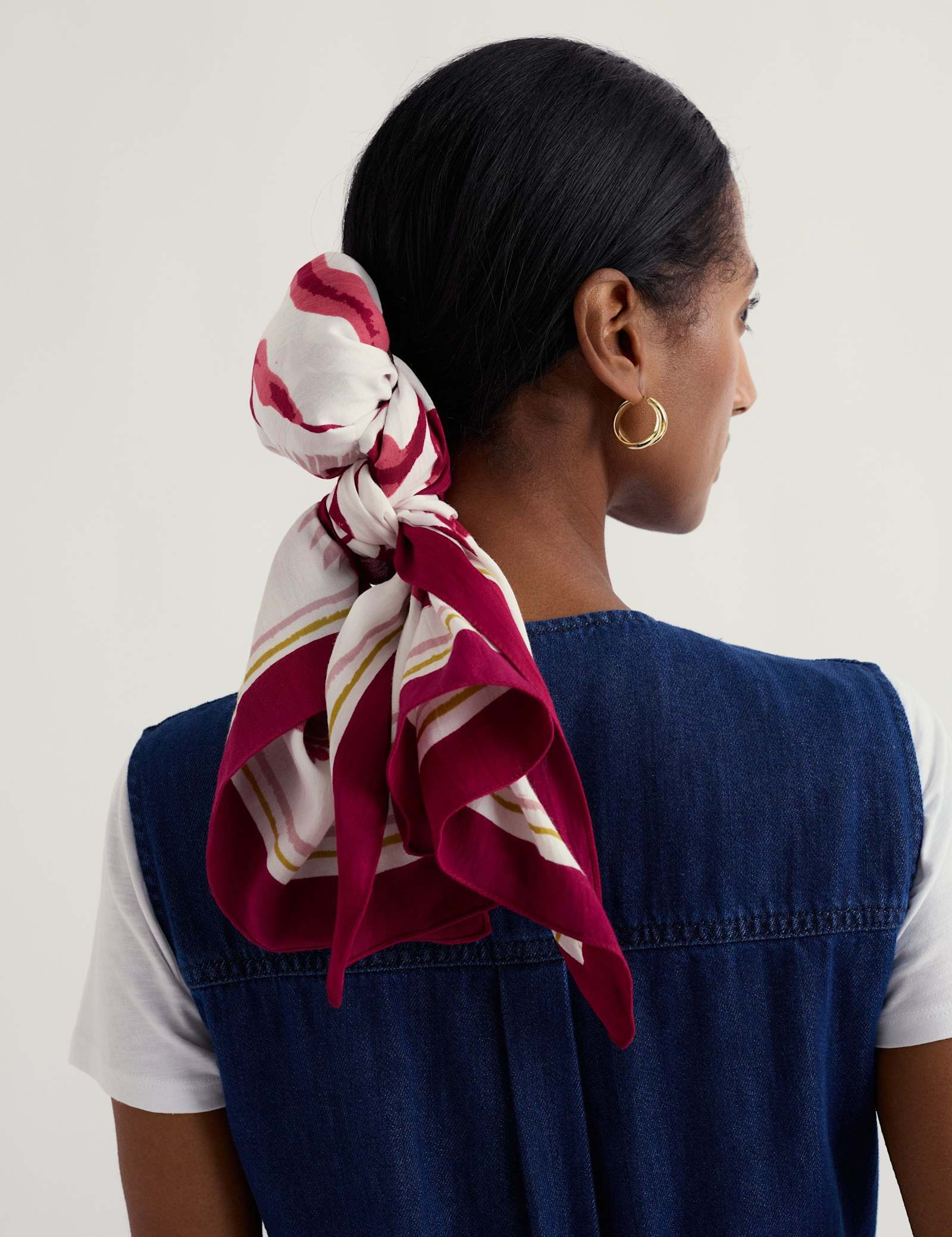 Modal Rich Floral Square Scarf - image 3