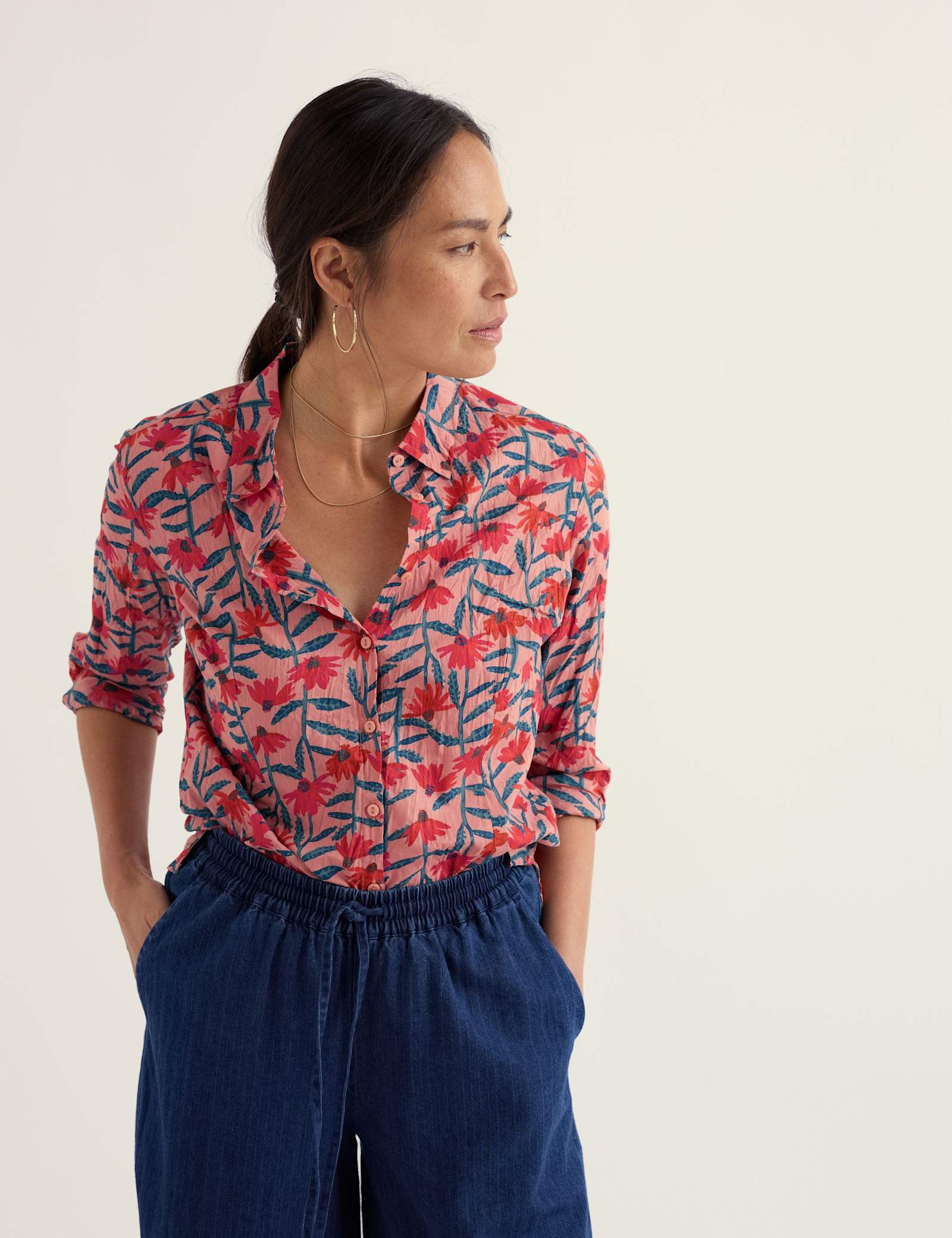 Pure Cotton Floral Shirt - image 2