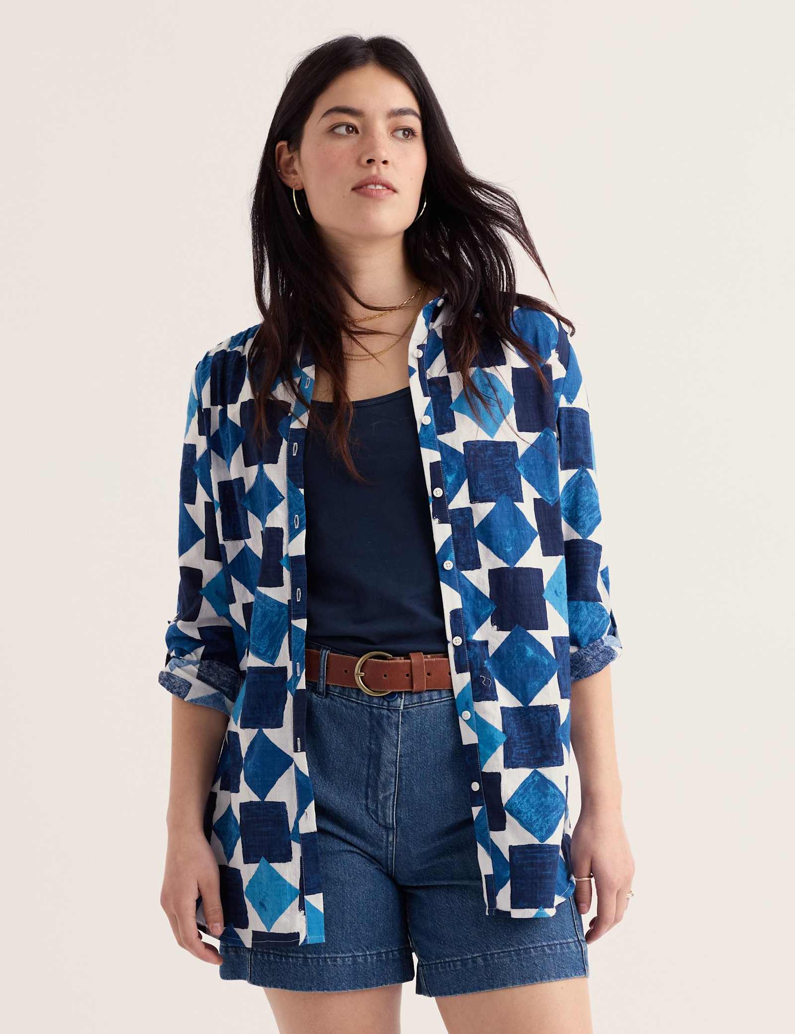 Cotton Rich Geometric Shirt - image 2