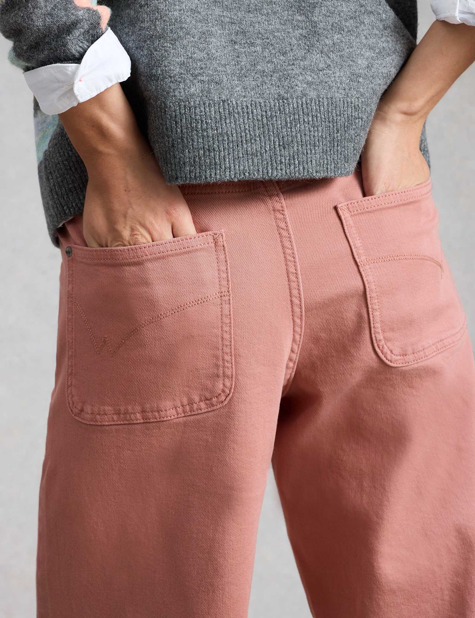 Mid Rise Wide Leg Cropped Jeans - image 5