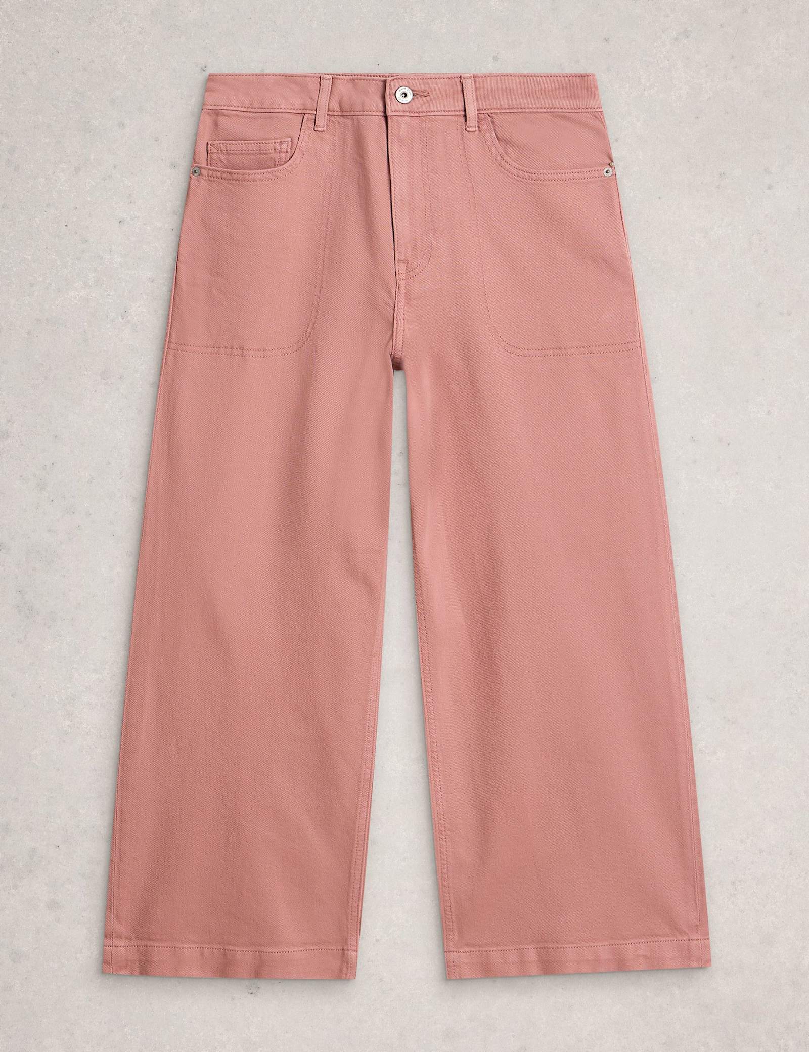 Mid Rise Wide Leg Cropped Jeans - image 1