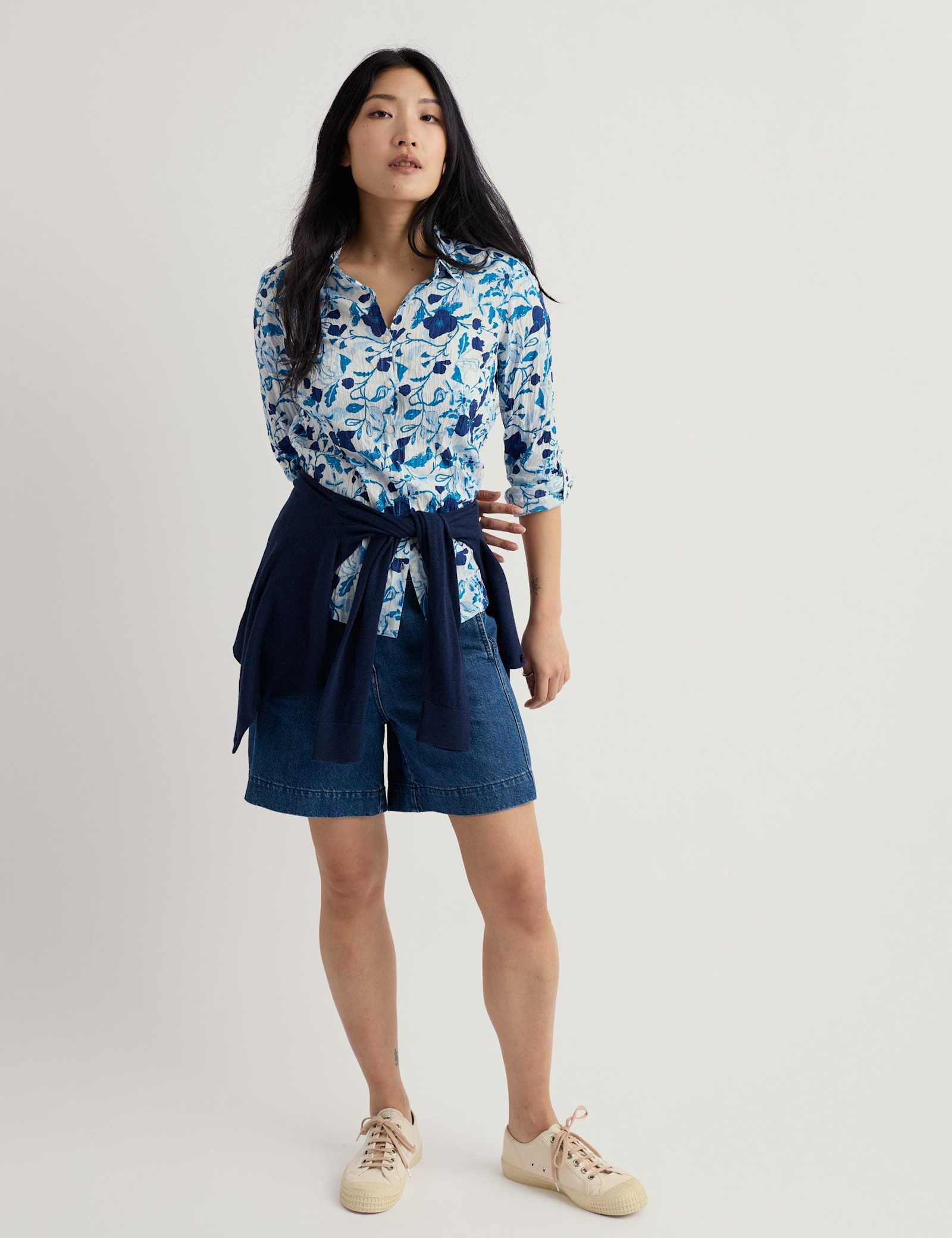 Pure Cotton Floral Textured Shirt - image 2