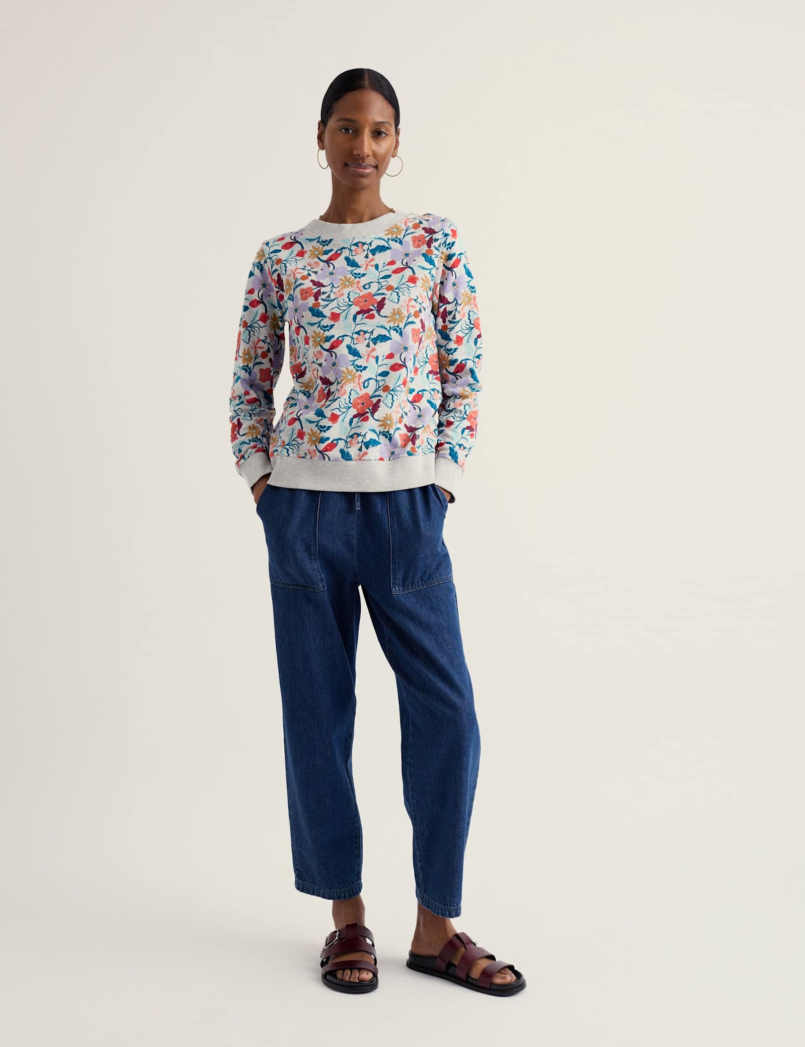 Pure Cotton Floral Sweatshirt - image 2