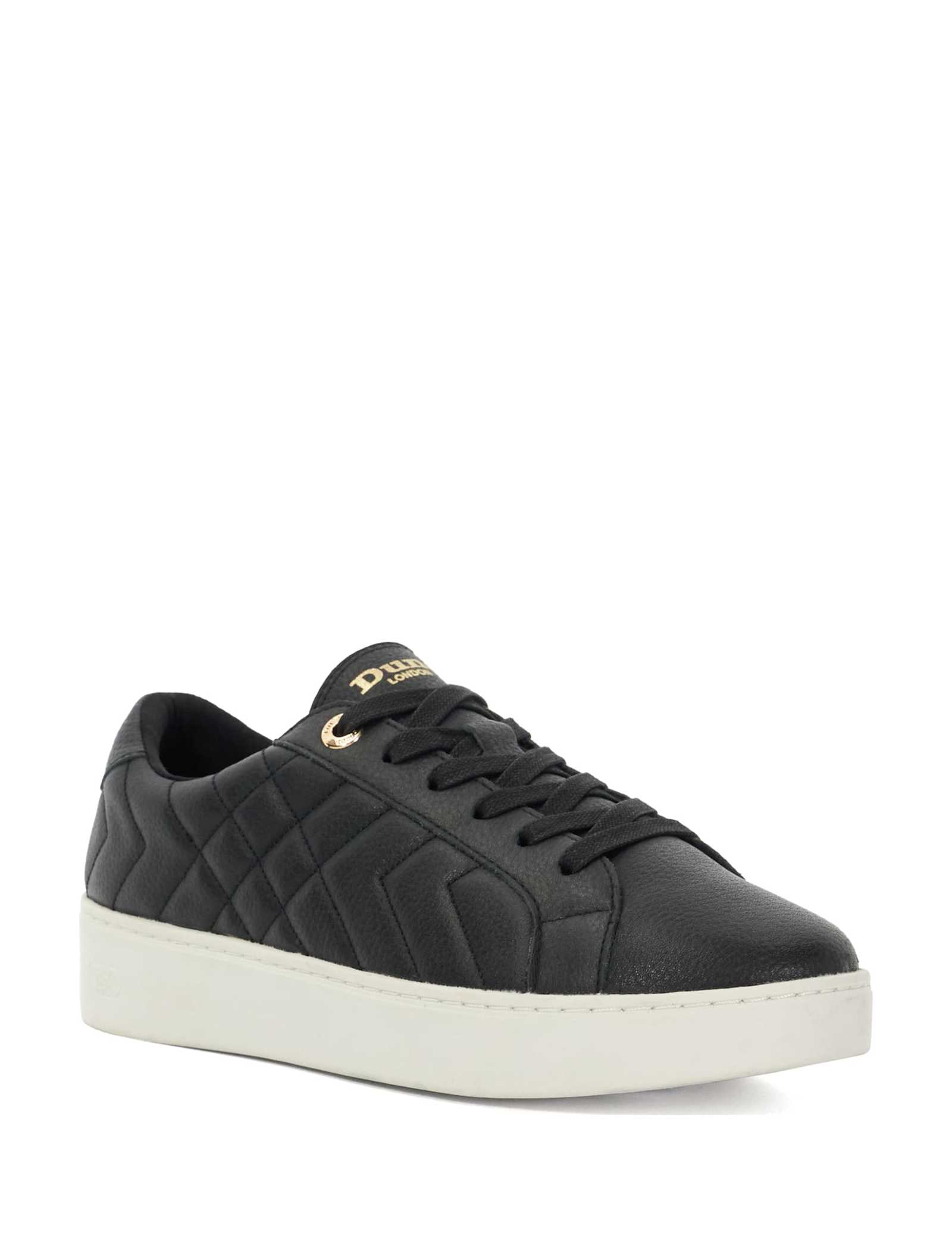 Leather Quilted Lace Up Trainers - image 4