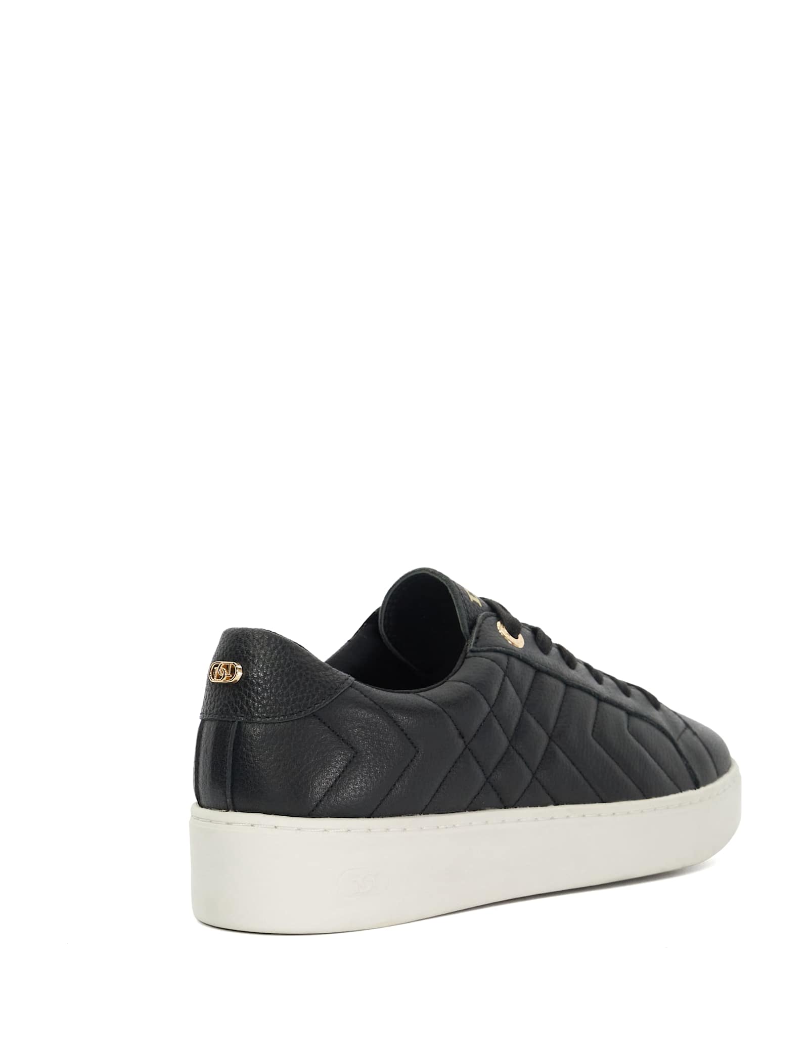 Leather Quilted Lace Up Trainers - image 3