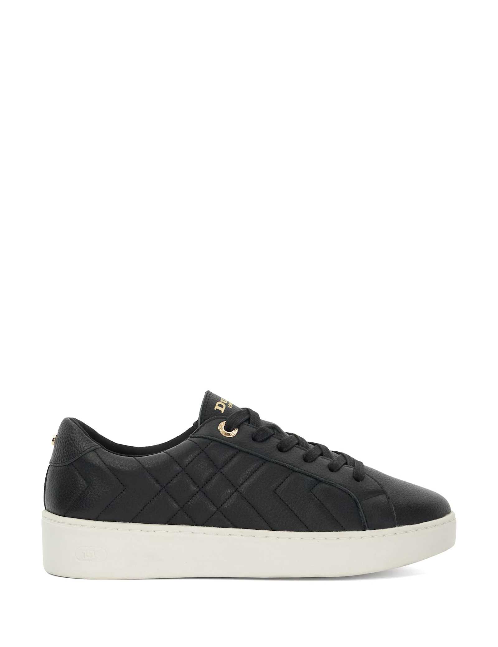 Leather Quilted Lace Up Trainers - image 1