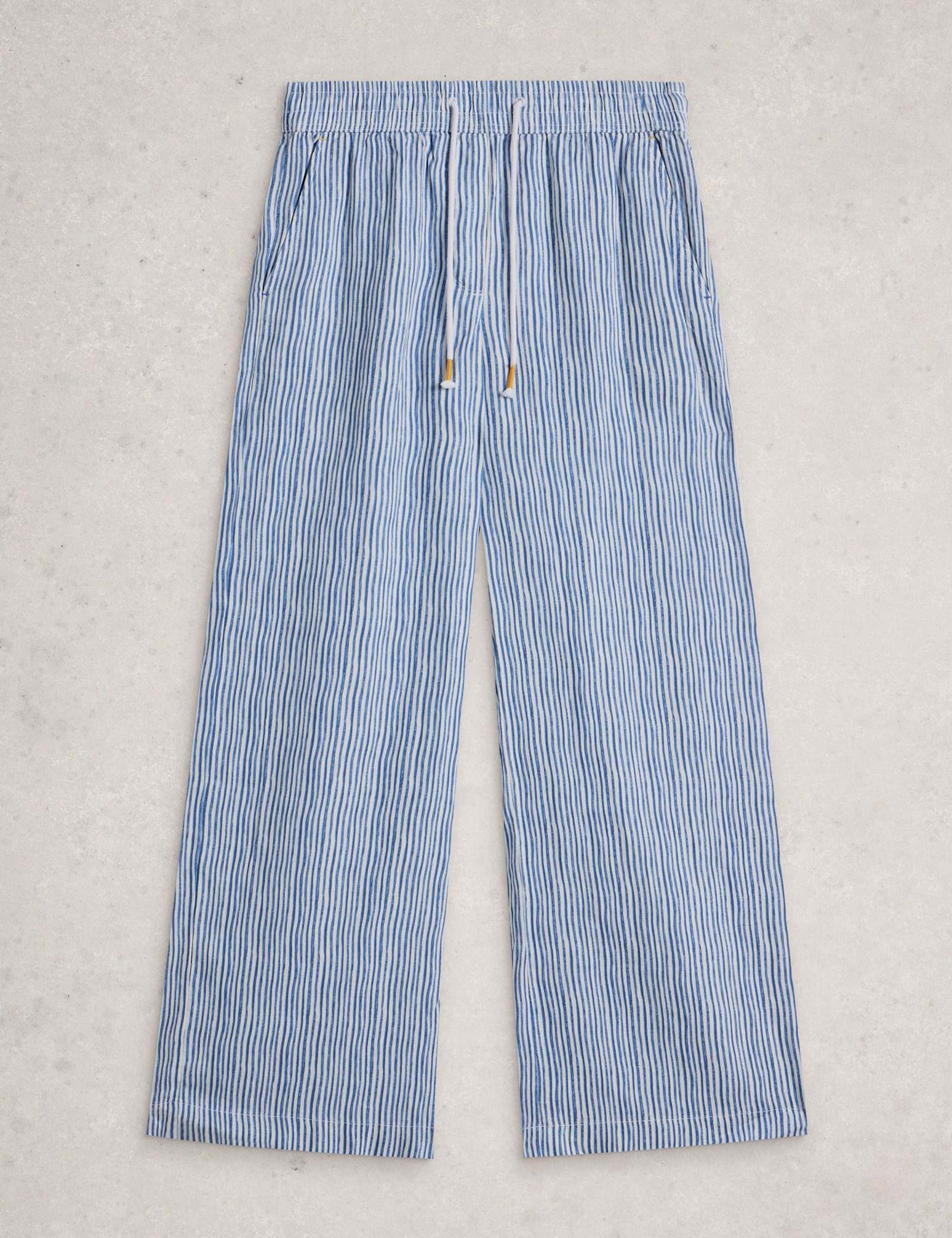 Pure Linen Printed Wide Leg Trousers - image 5