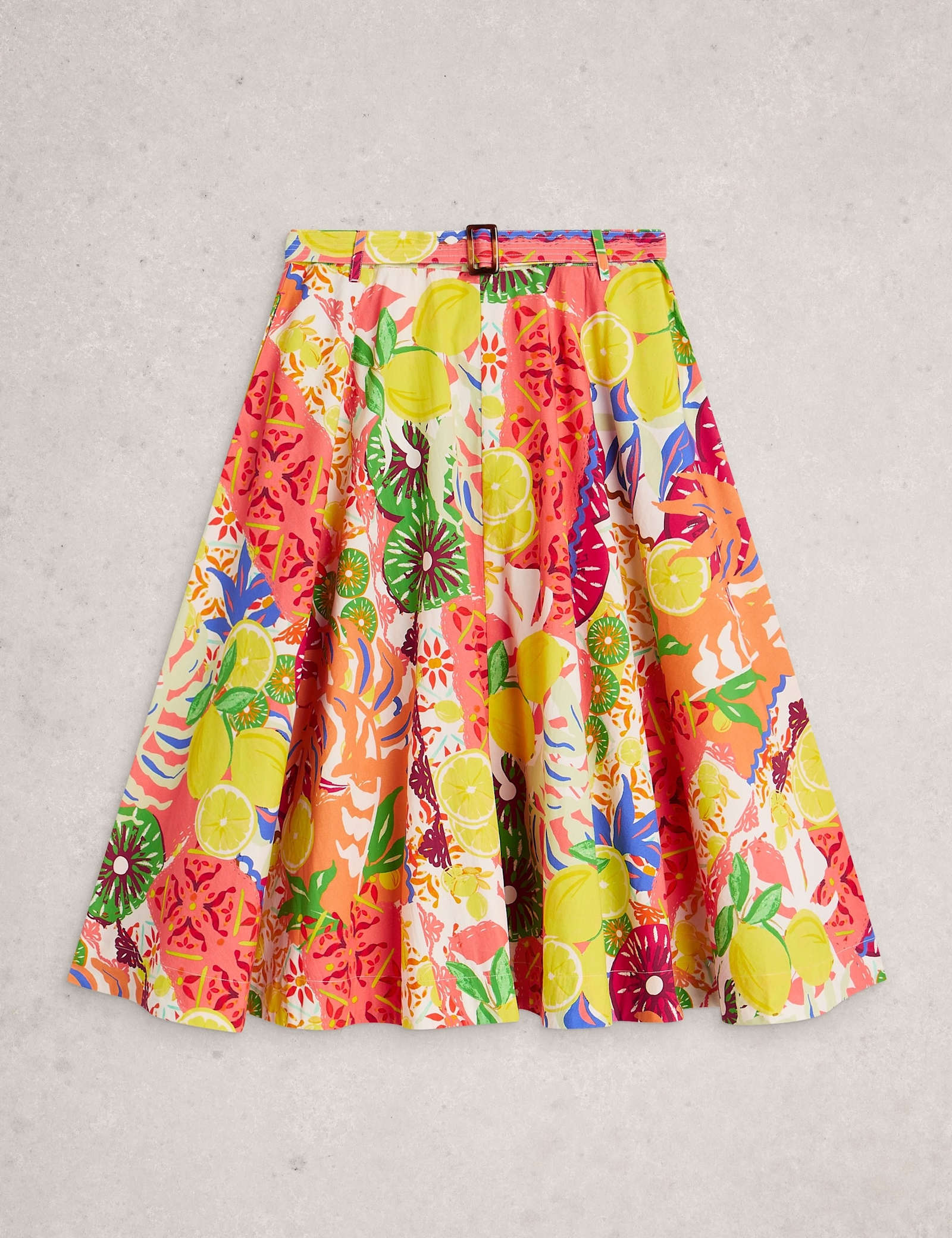 Pure Cotton Printed Midi A-Line Skirt - image 1