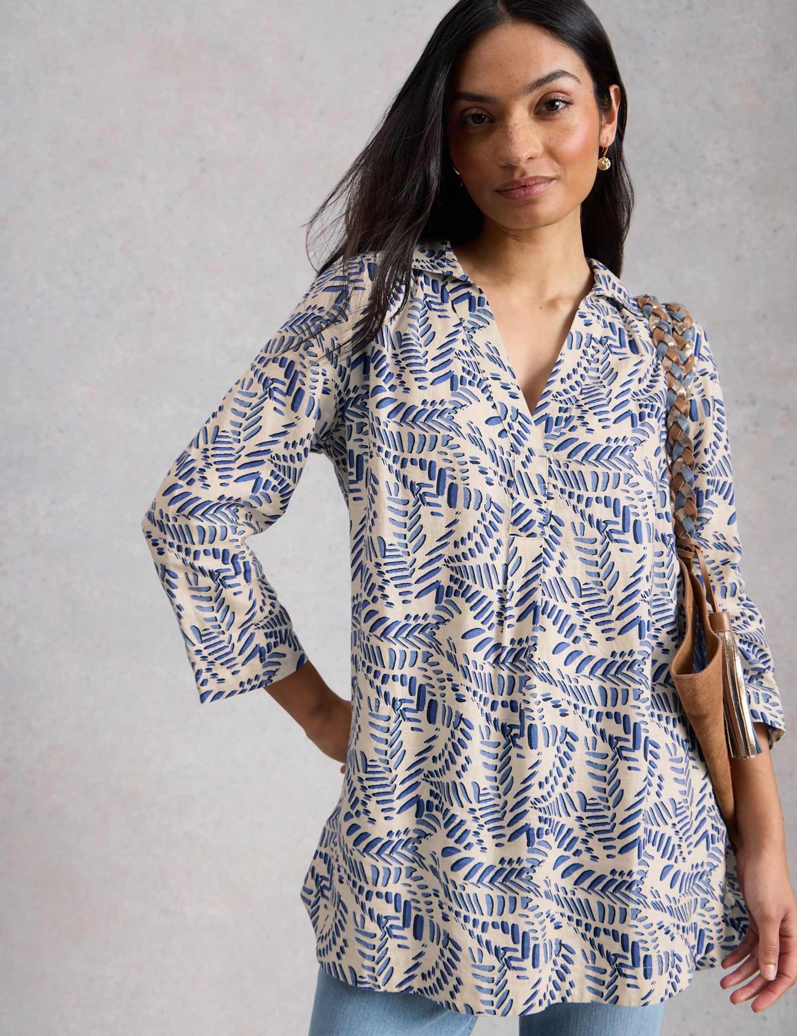 Pure Linen Printed Tunic - image 2