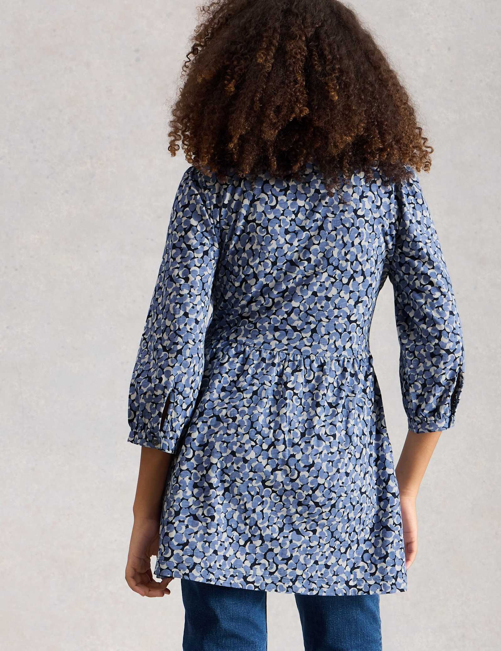 Pure Cotton Printed V-Neck Tunic - image 5