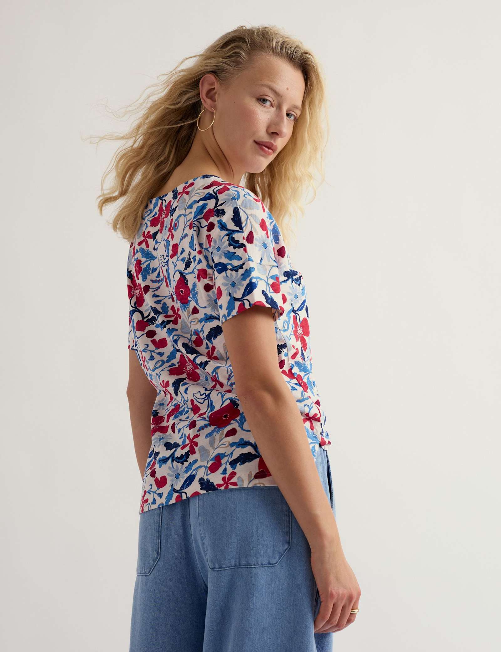 Pure Cotton Floral T-Shirt - image 4