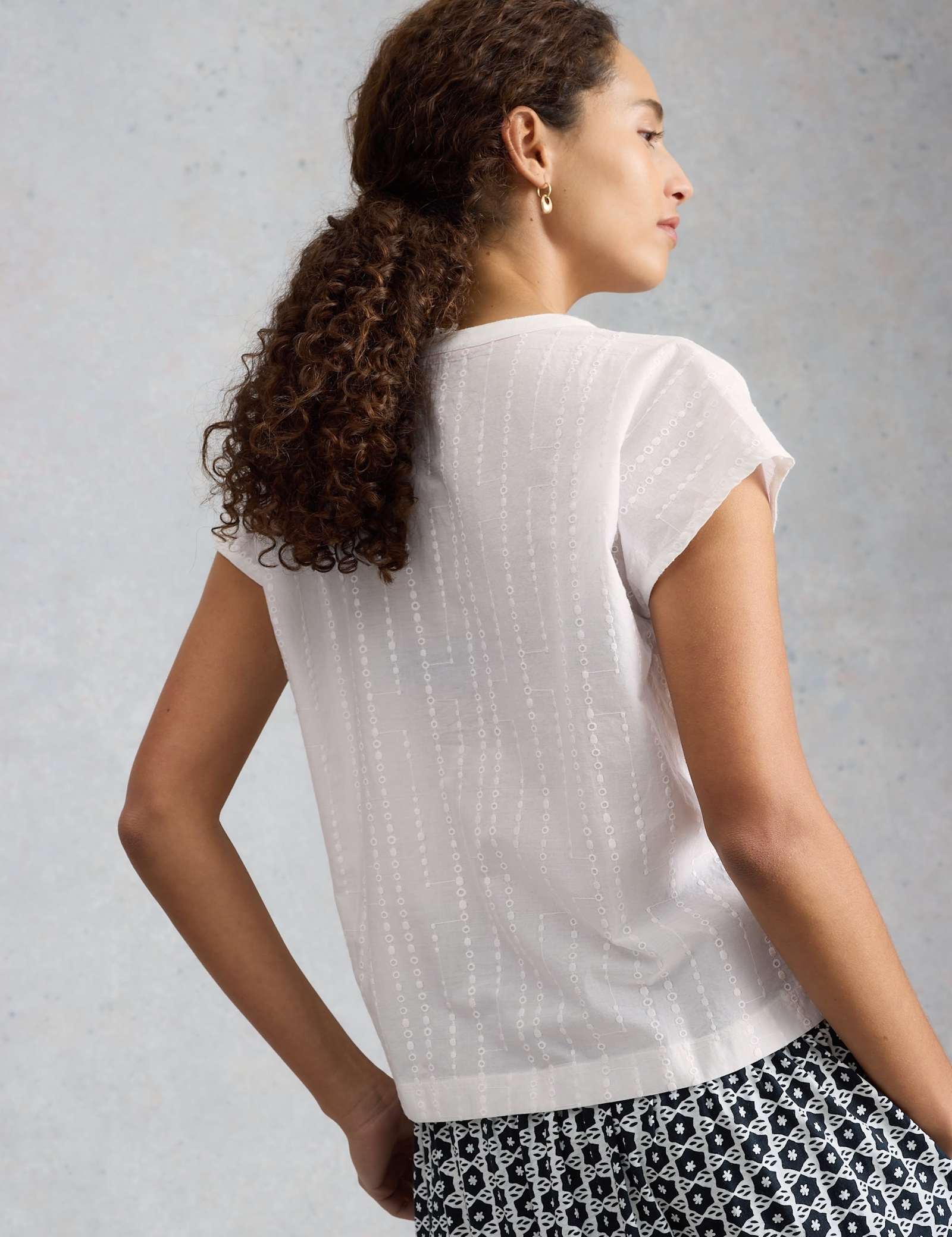 Pure Cotton Broderie T-Shirt - image 4