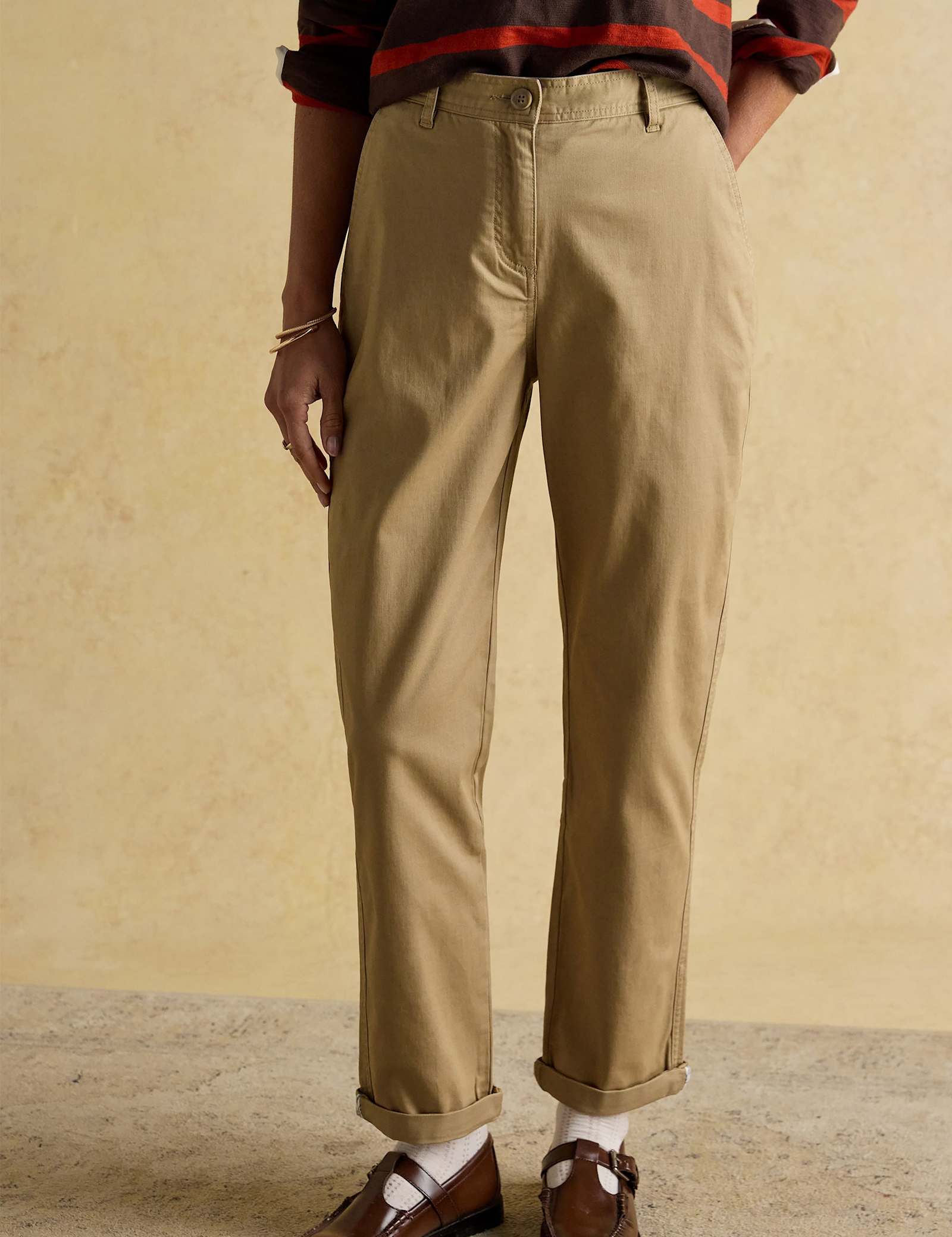 Cotton Rich Brushed Straight Leg Chinos - image 2