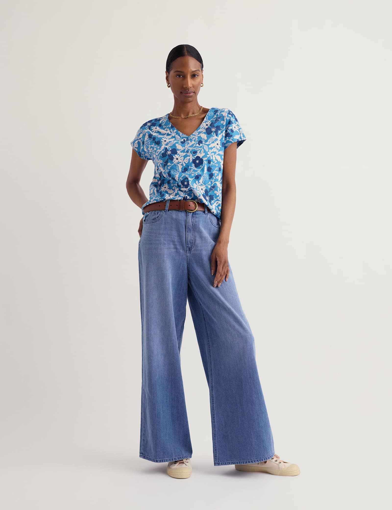 Pure Cotton Floral Top - image 5