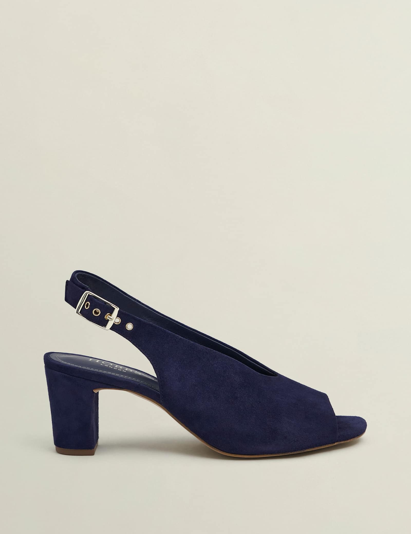 Faux Suede Block Heel Slingback Sandals - image 3