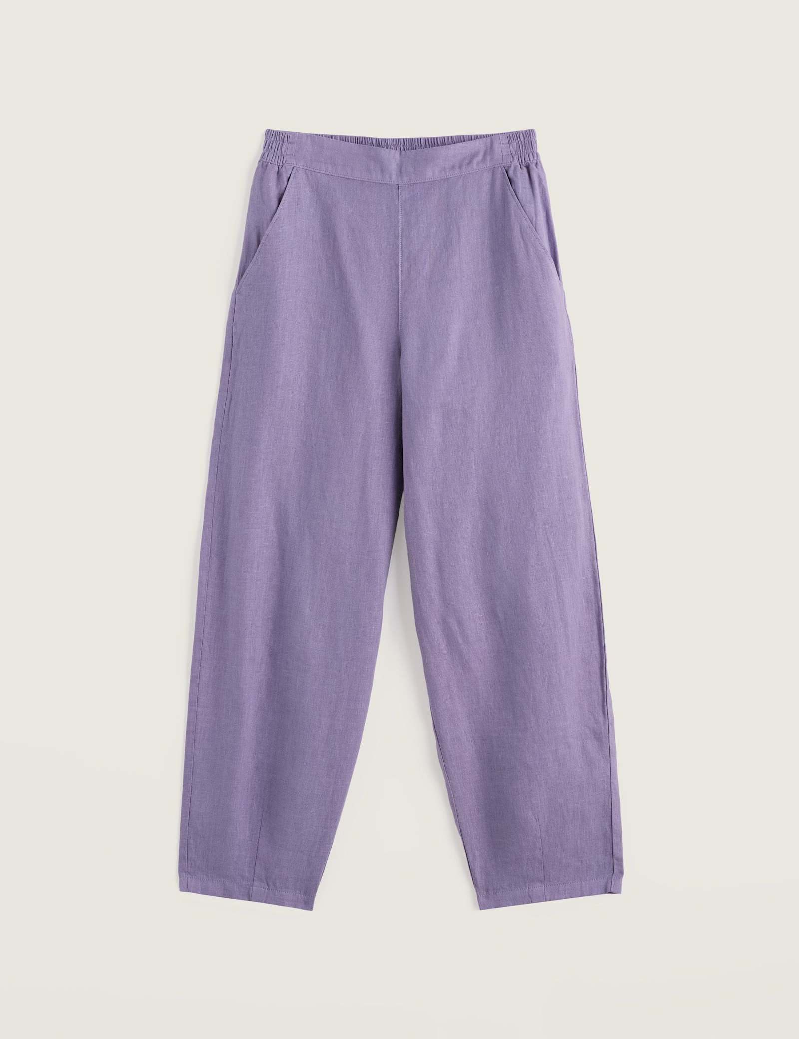 Pure Linen Tapered Cropped Trousers - image 1