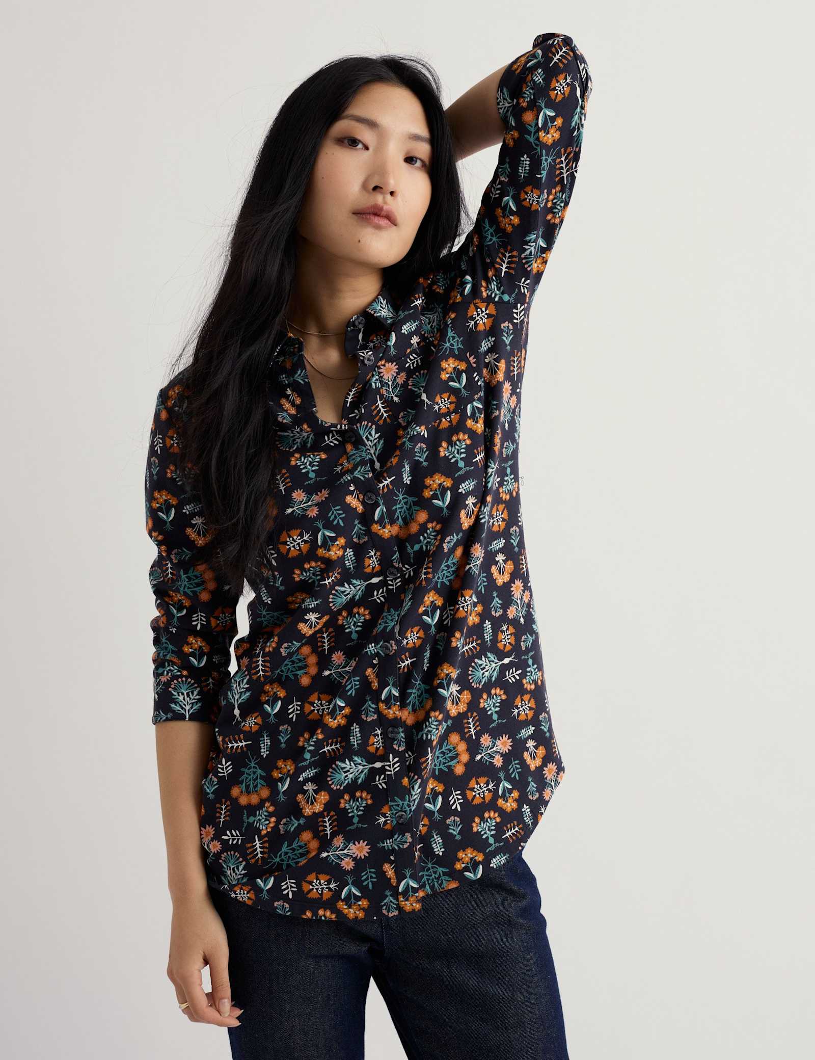 Cotton Modal Blend Floral Tunic - image 3