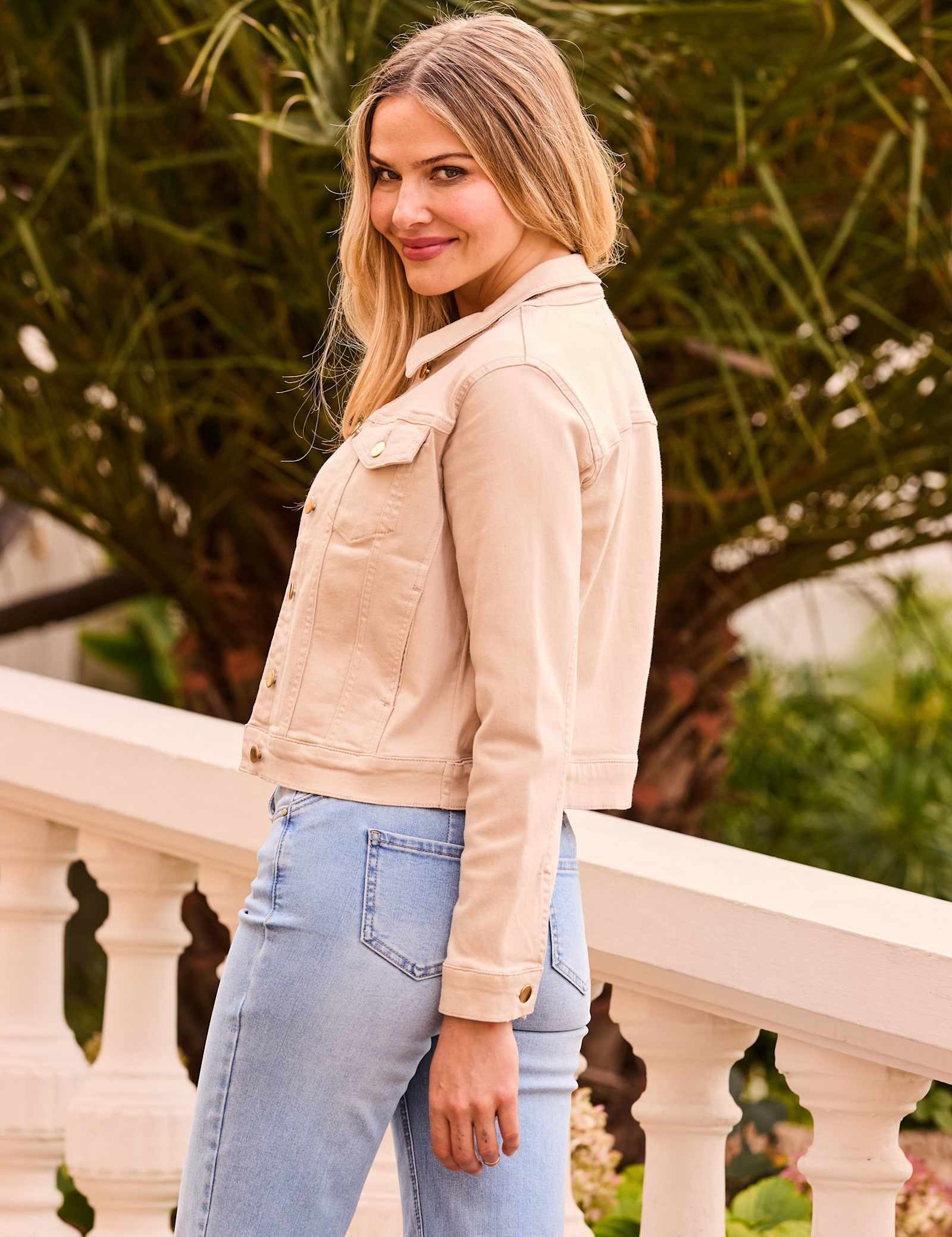 Cotton Rich Denim Collared Jacket - image 5