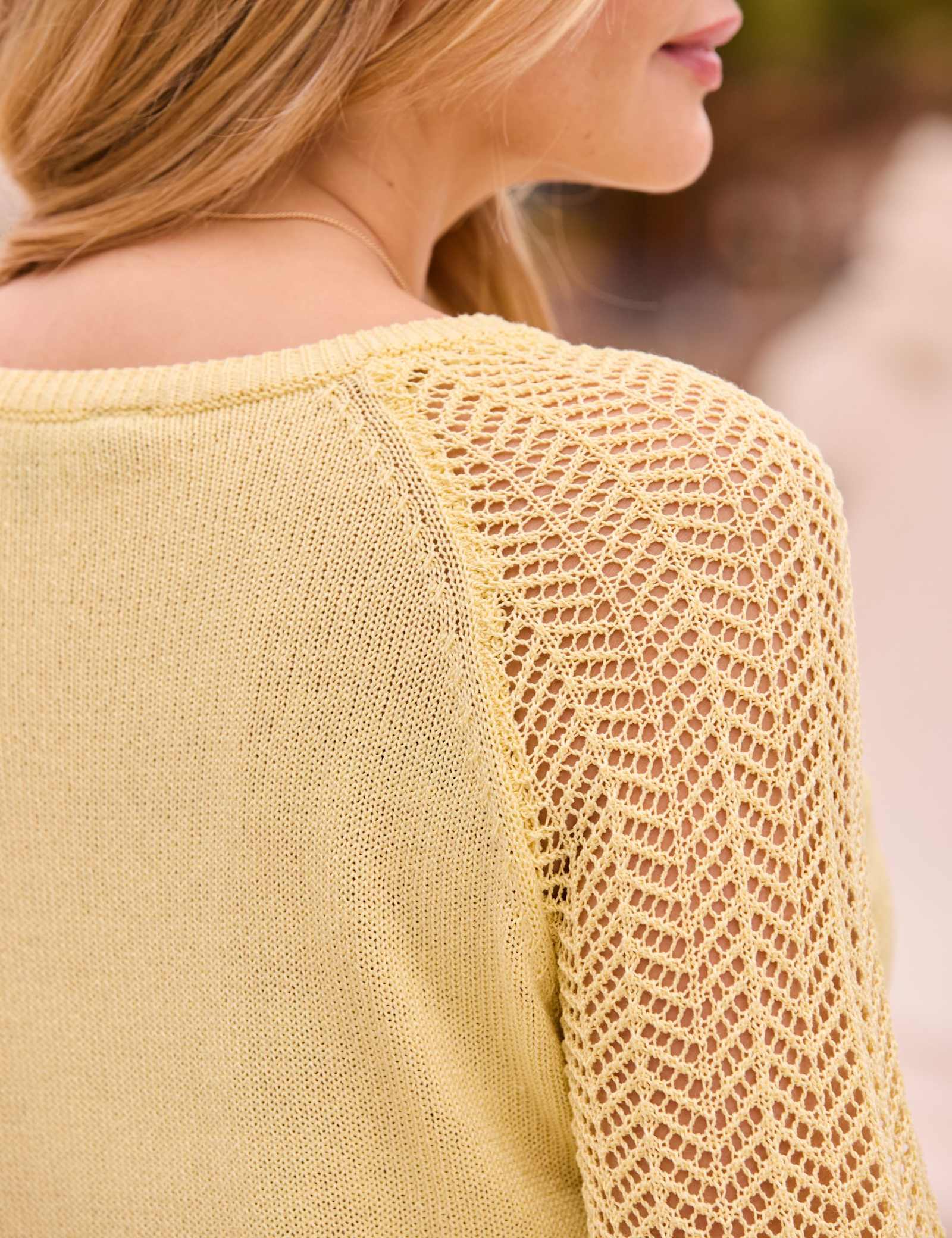 Textured Slash Neck Stitch Detail Jumper - image 2