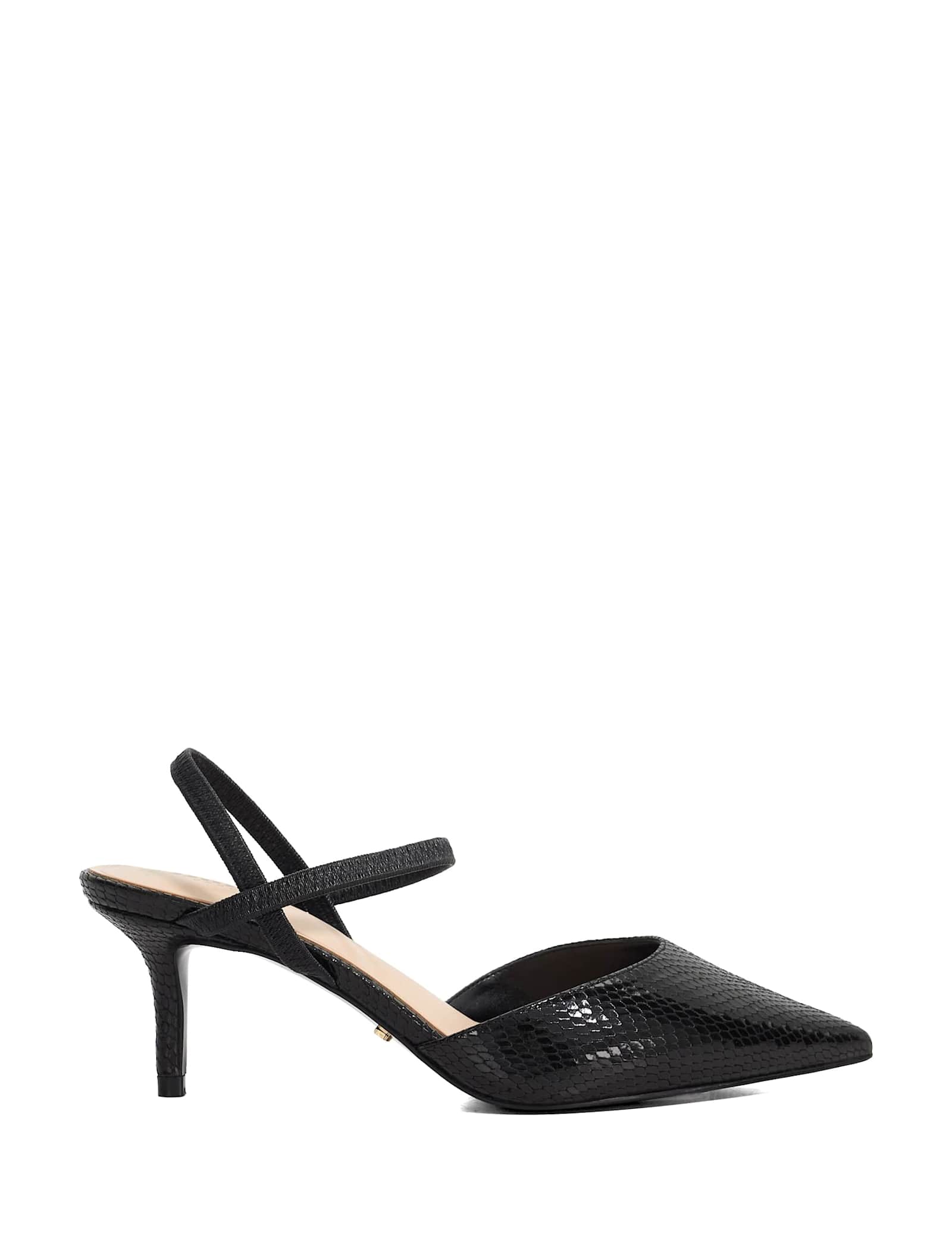 Wide Fit Leather Ankle Strap Court Shoes - image 1