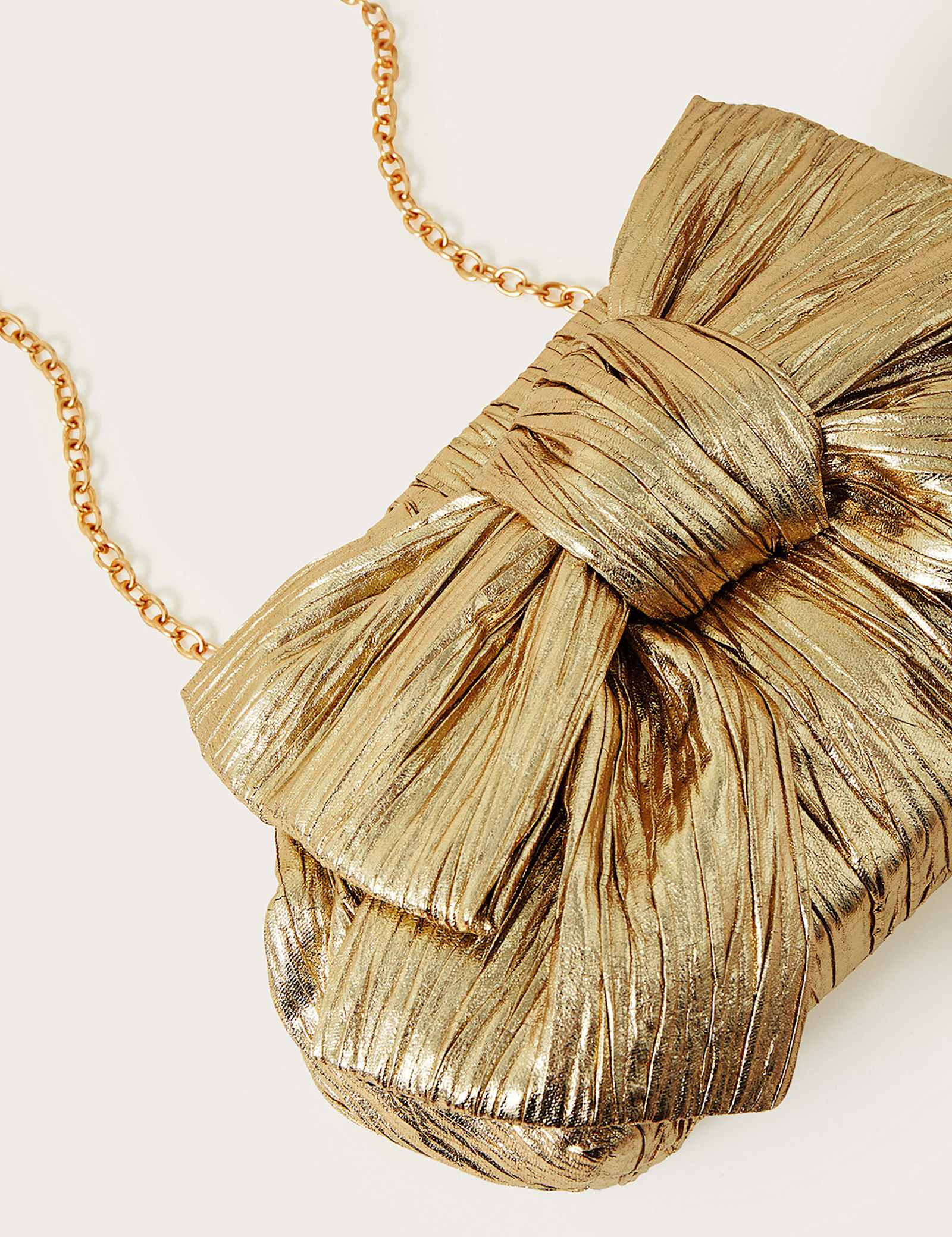 Metallic Bow Clutch Bag - image 4