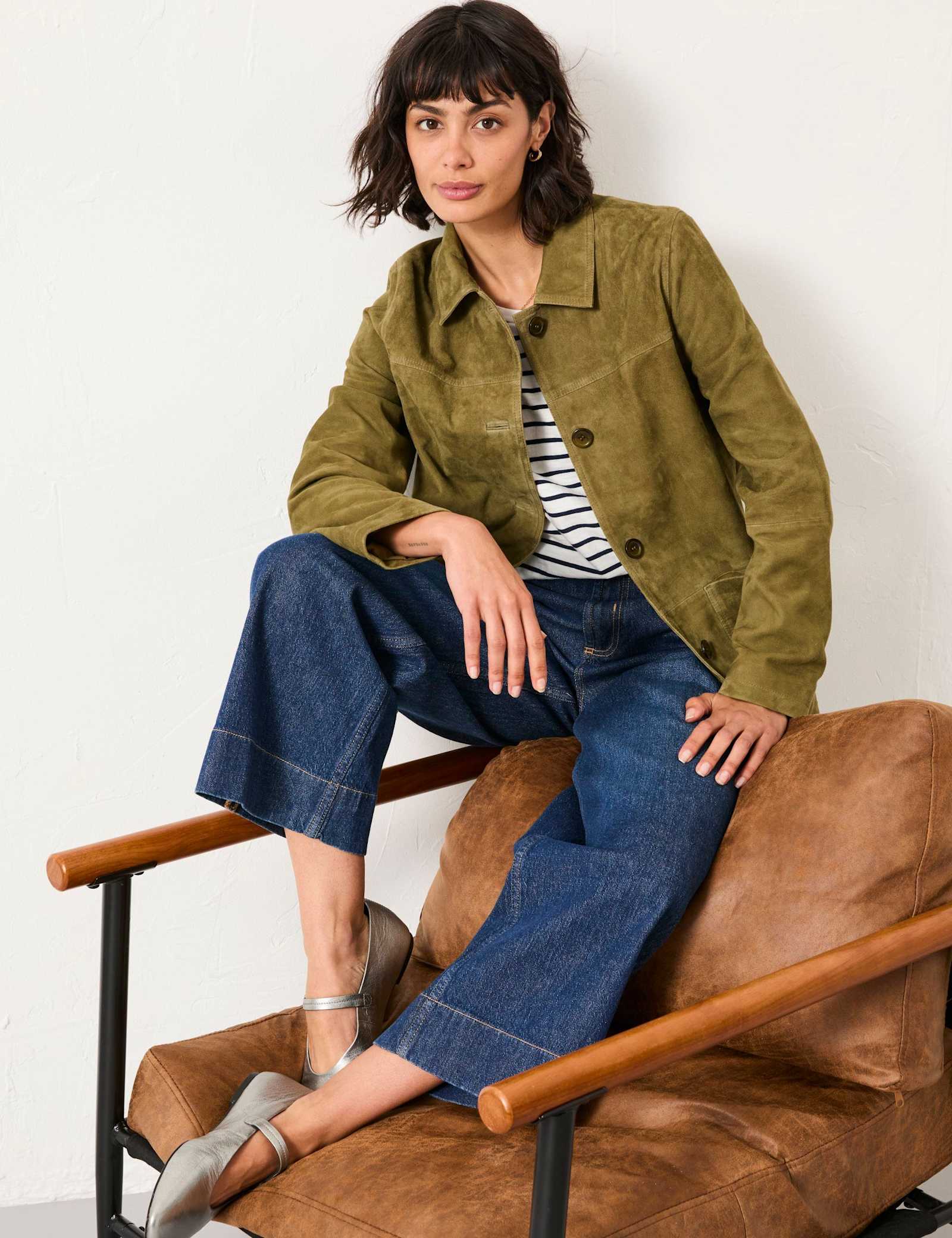 Suede Collared Jacket - image 5