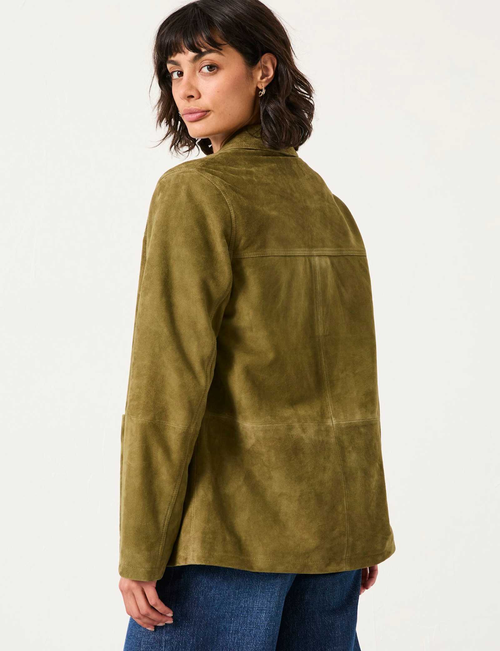 Suede Collared Jacket - image 4