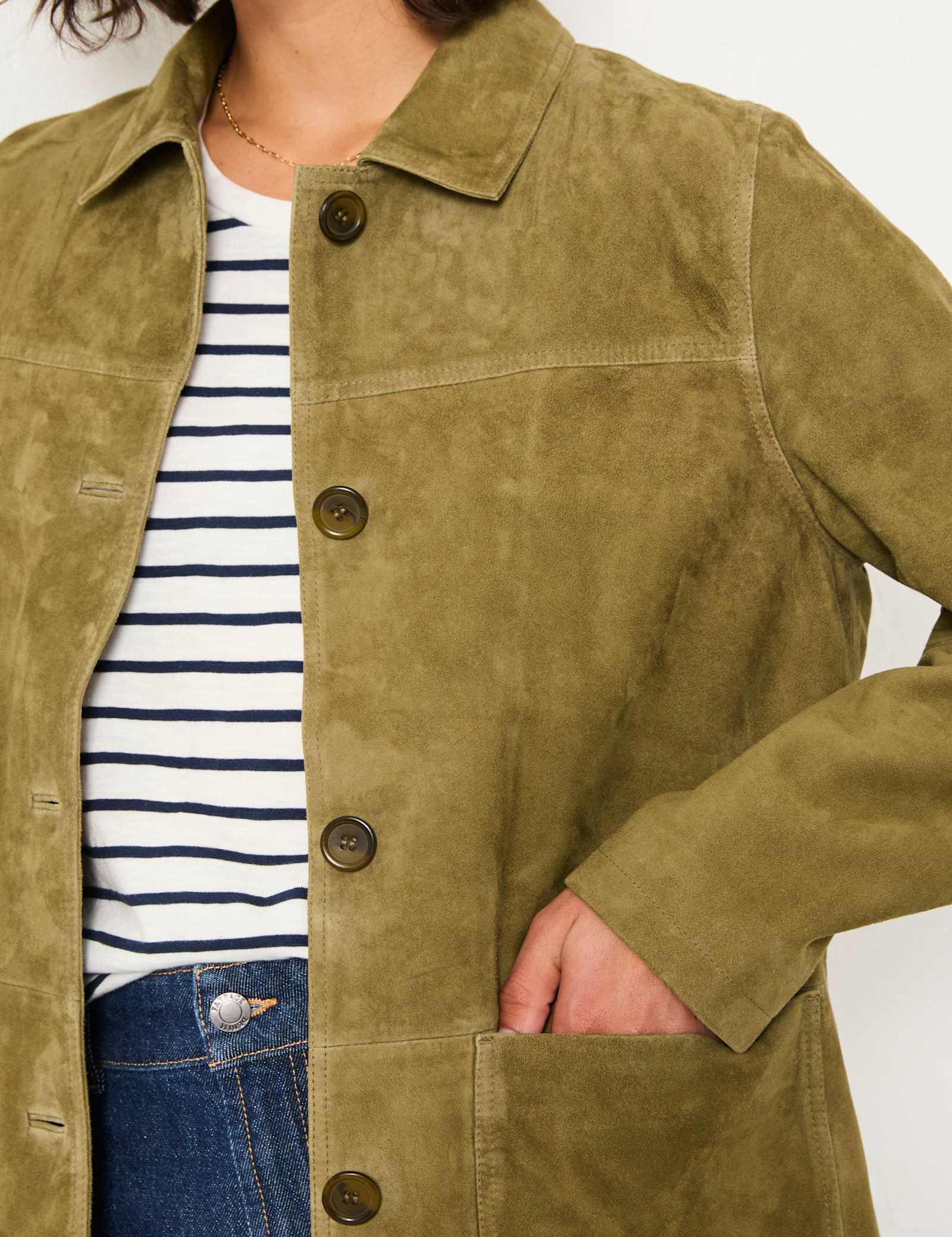 Suede Collared Jacket - image 3