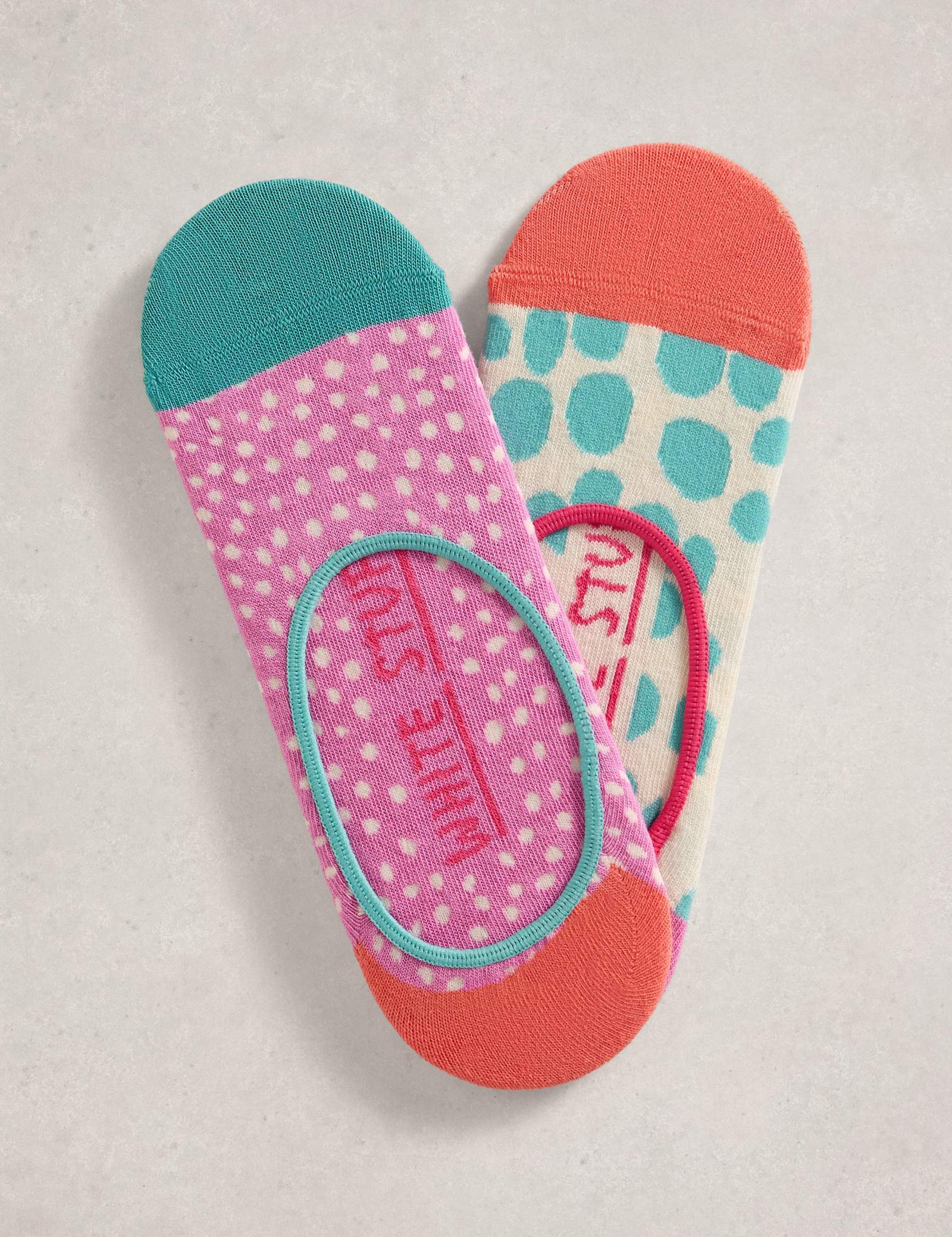2 Pack Cotton Rich Spot Footsies - image 1