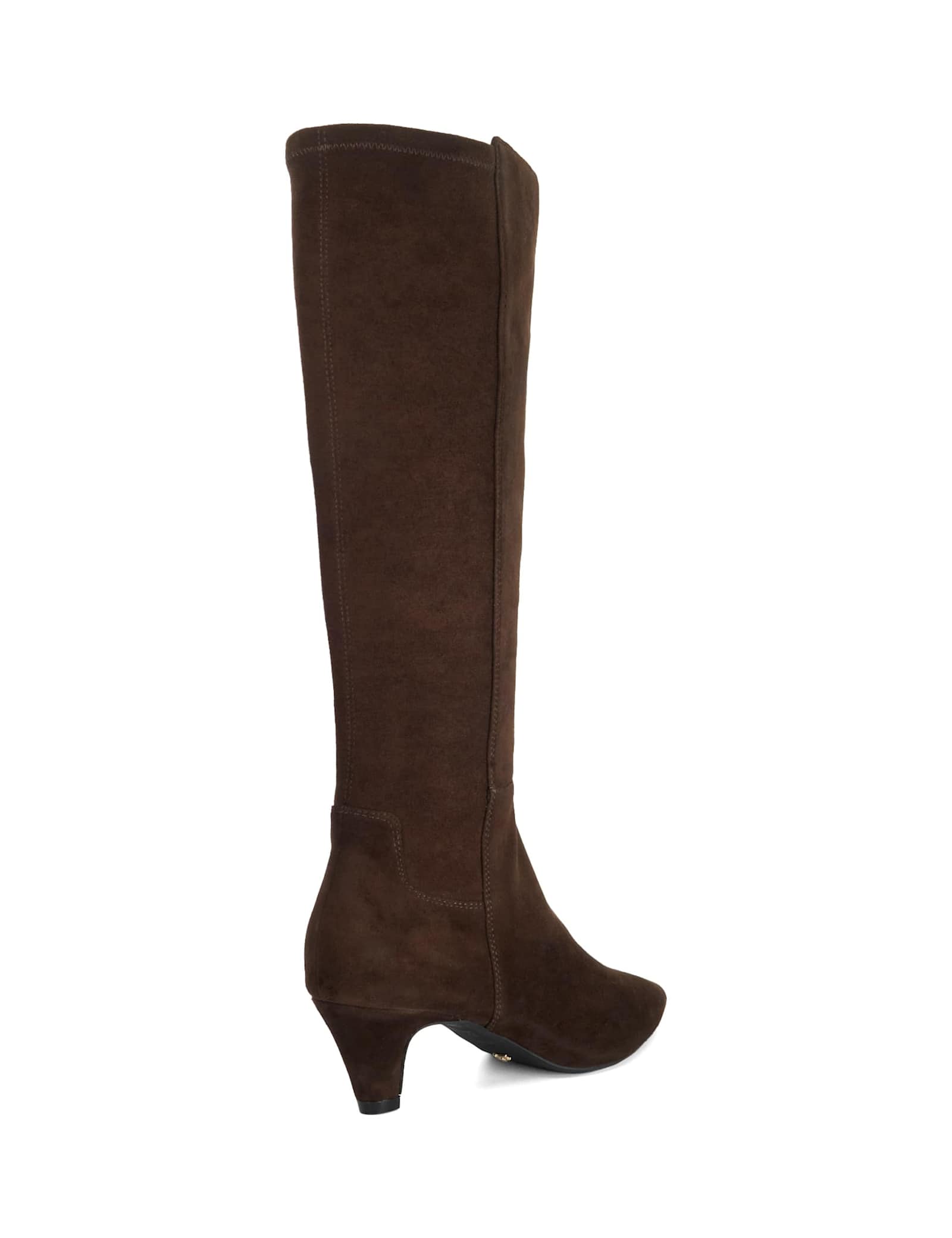 Leather Kitten Heel Knee High Boots - image 4