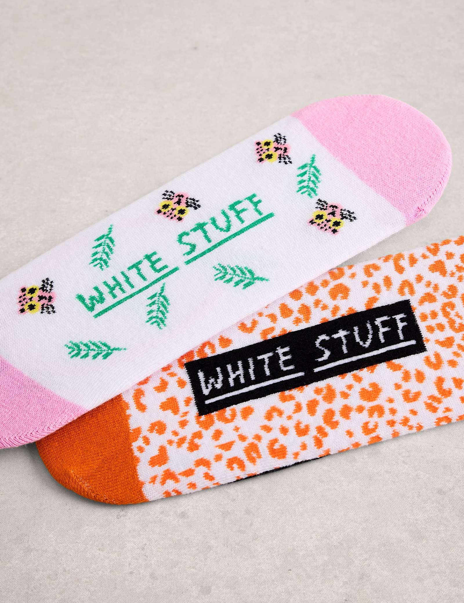 2 Pack Cotton Rich Leopard Trainer Socks - image 2