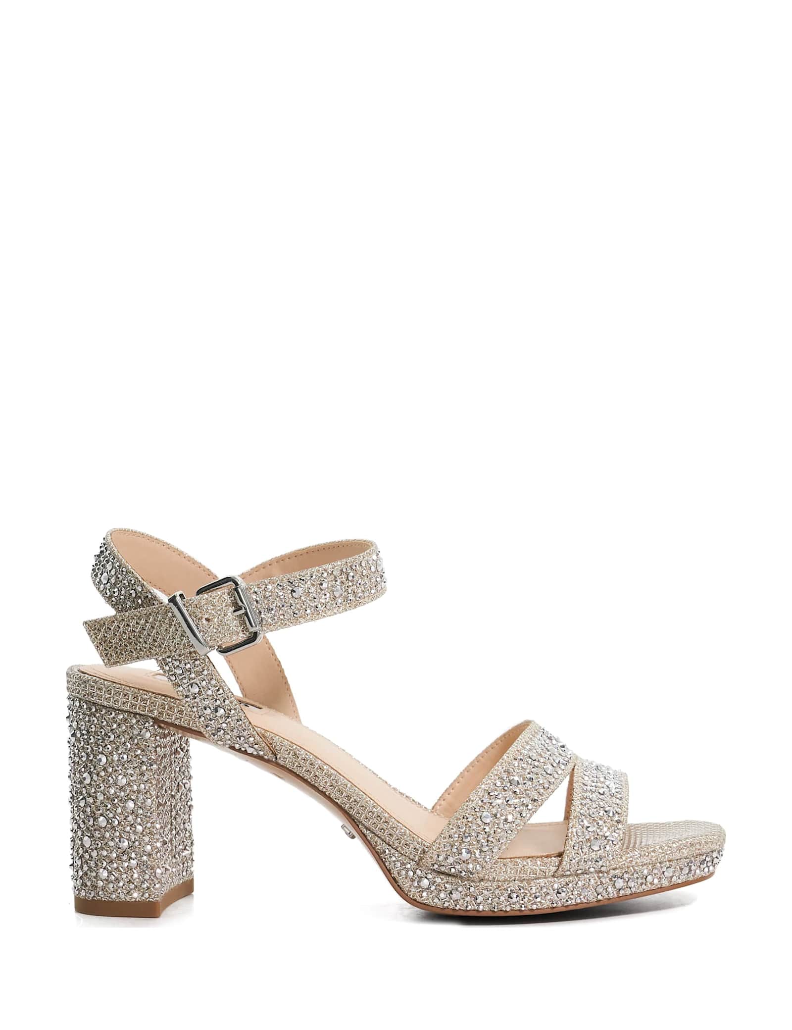 Sparkle Block Heel Sandals - image 1