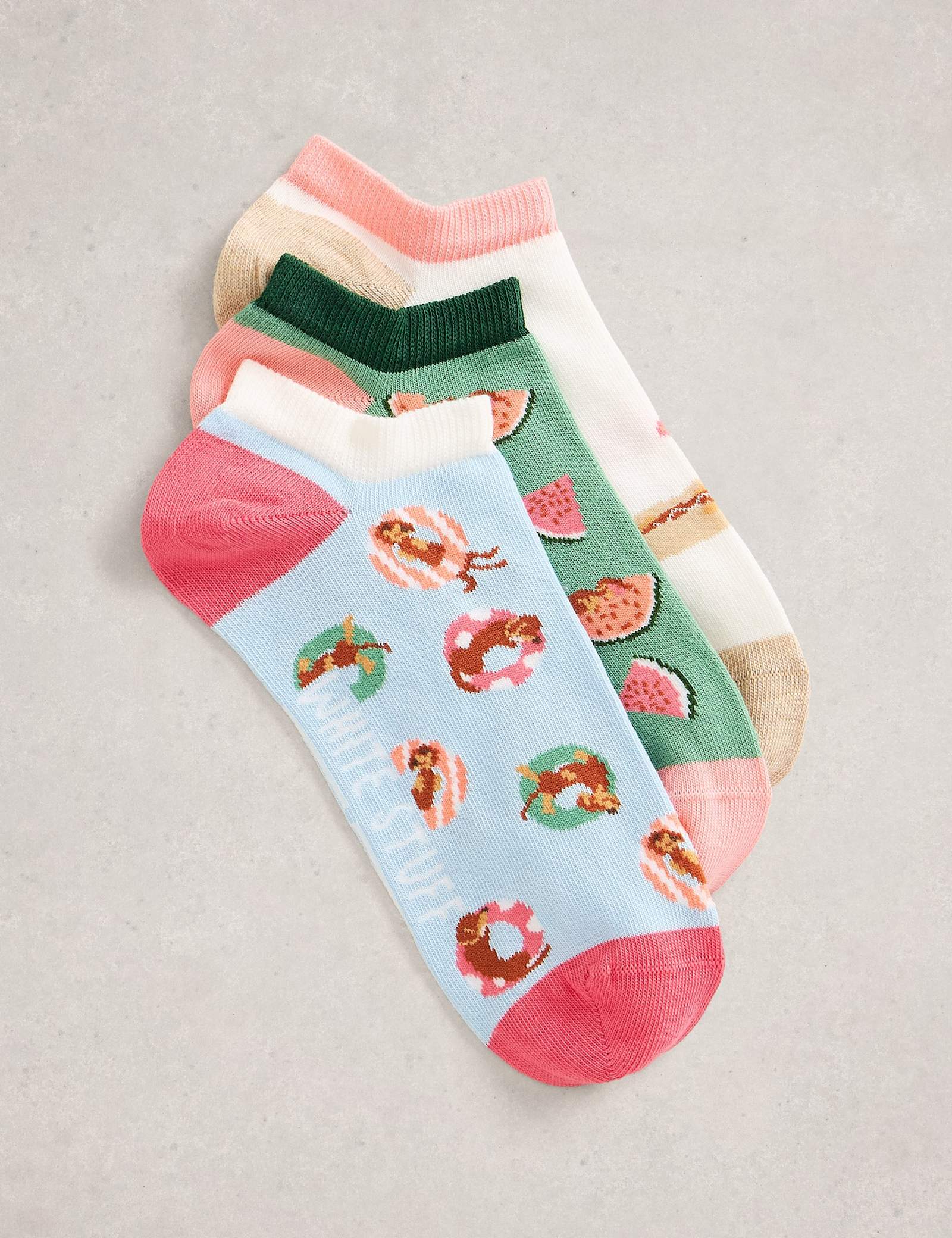 3 Pack Cotton Rich Summer Trainer Socks - image 1