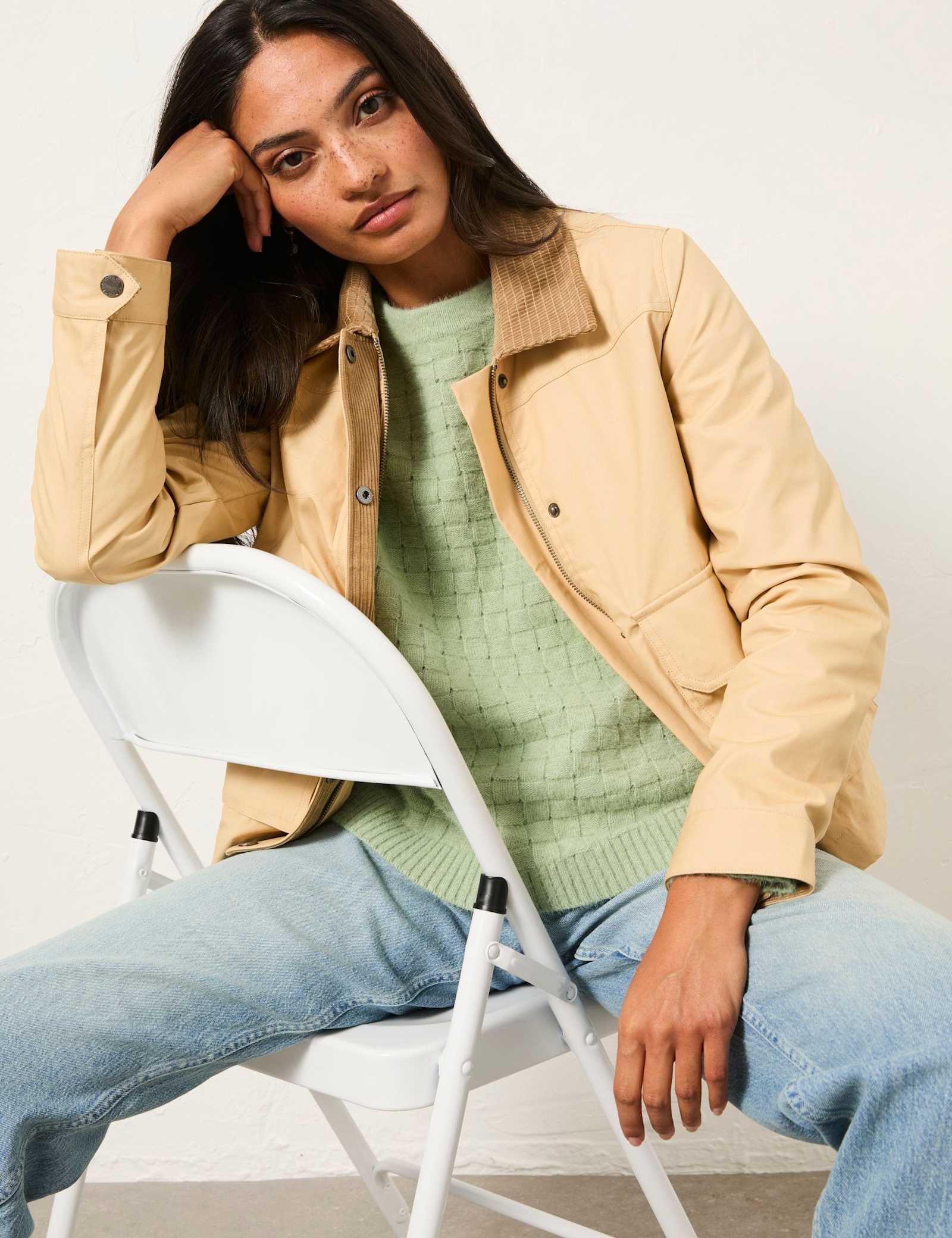 Cotton Rich Textured Crew Neck Jumper - image 4