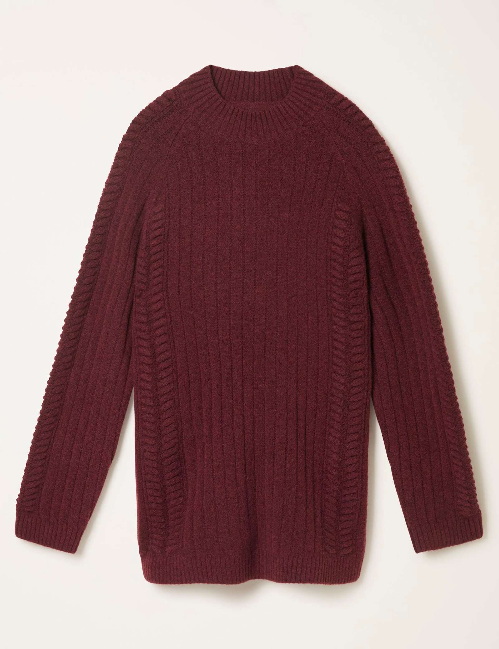 Wool Blend Ribbed Crew Neck Jumper - image 1