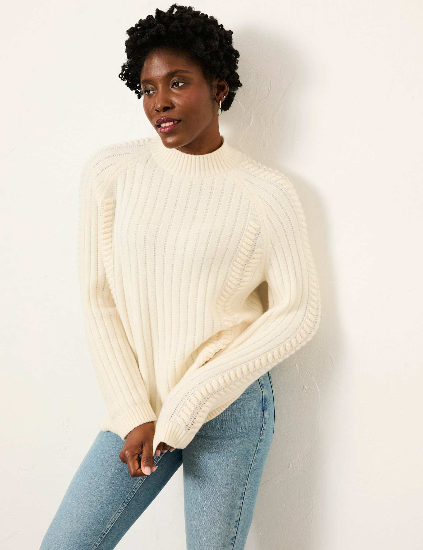 Wool Blend Ribbed Longline Jumper - image 2