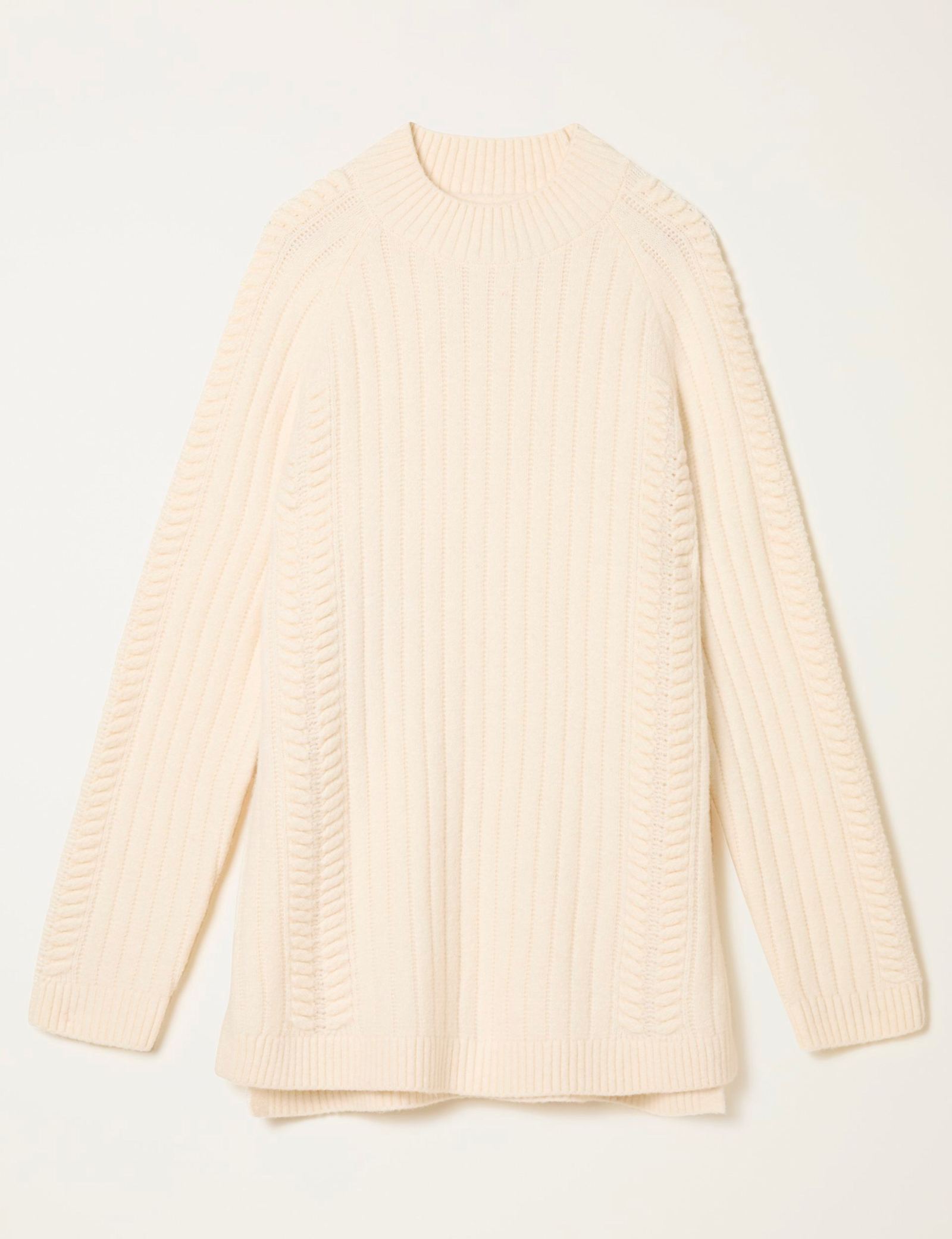 Wool Blend Ribbed Longline Jumper - image 1
