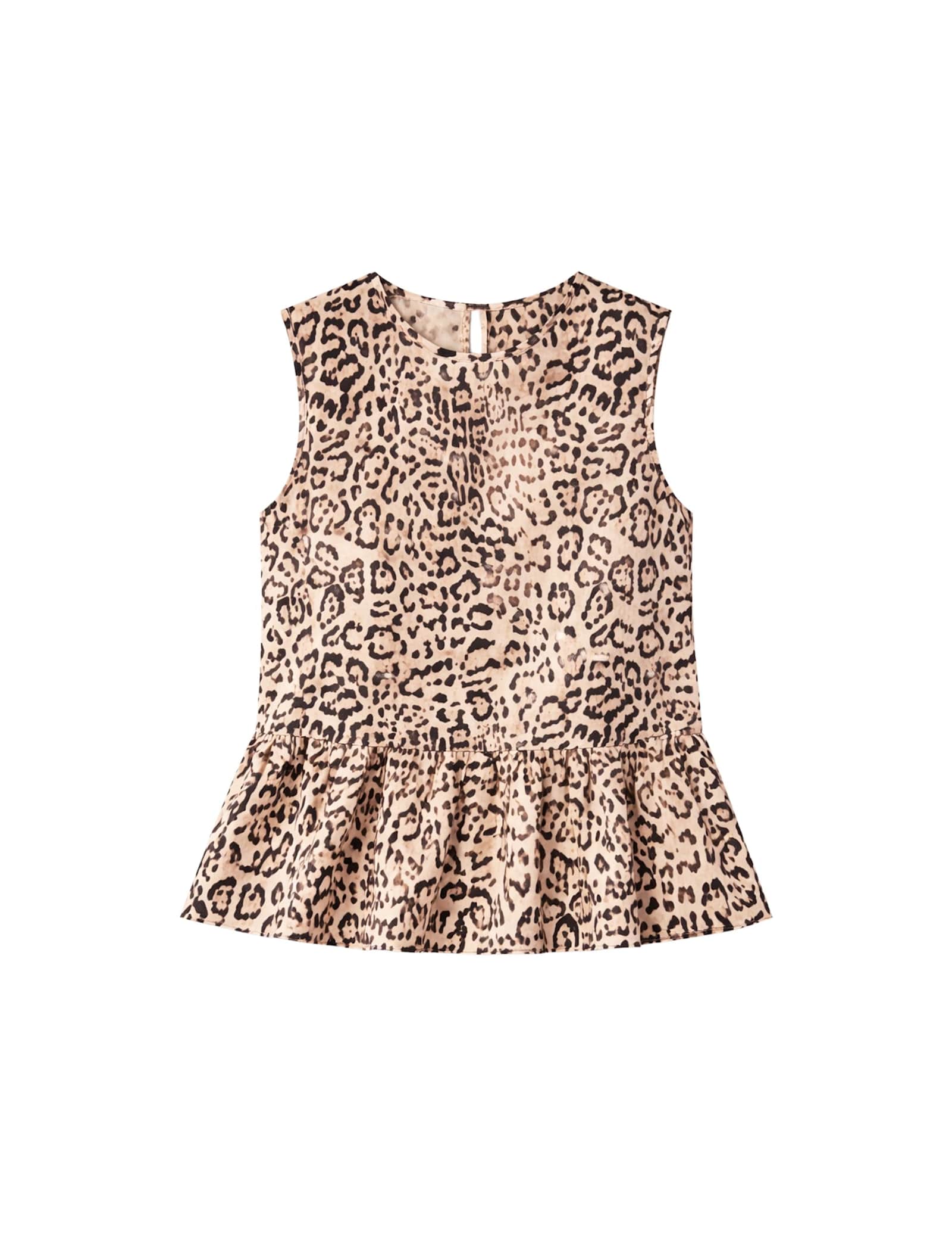 Pure Cotton Animal Print Peplum Top - image 1