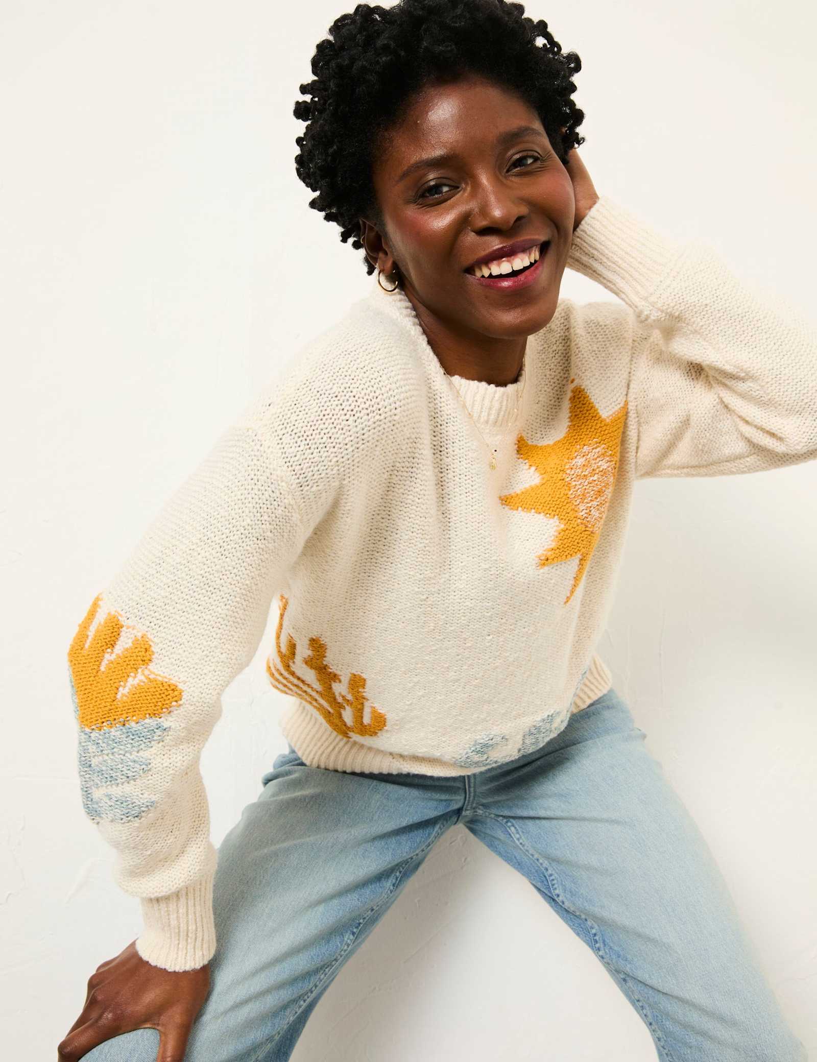Cotton Rich Patterned Jumper - image 4